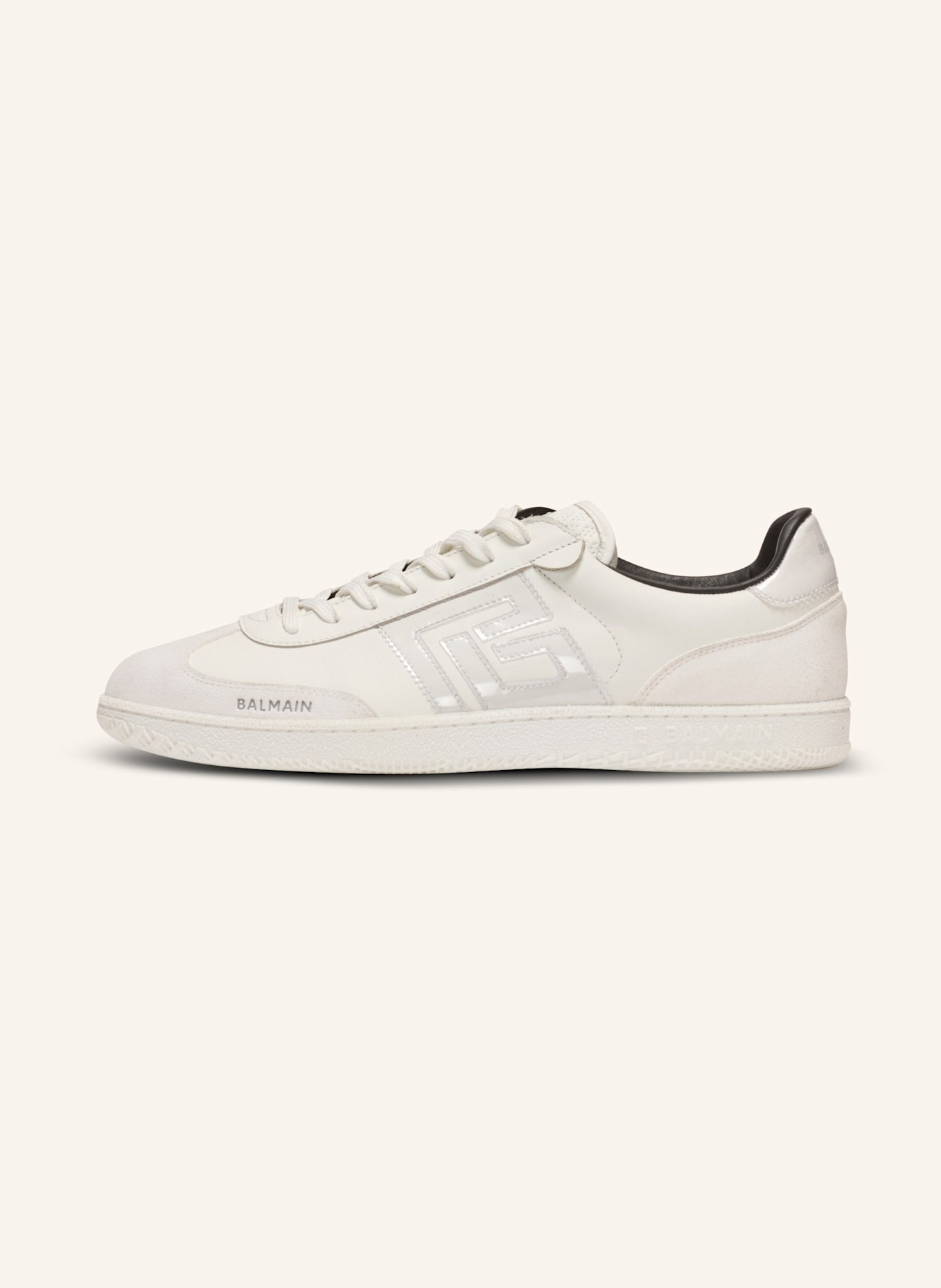 BALMAIN Sneakers Balmain Swan aus Wildleder: WEISS