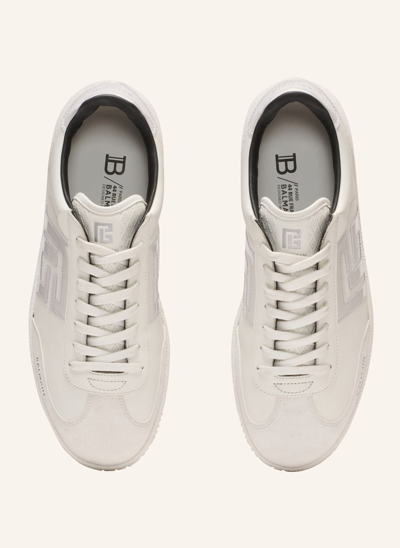 BALMAIN Sneakers Balmain Swan aus Wildleder: WEISS