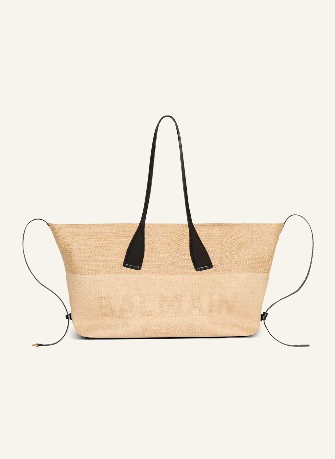 BALMAIN Shopper Track aus Bast: BRAUN