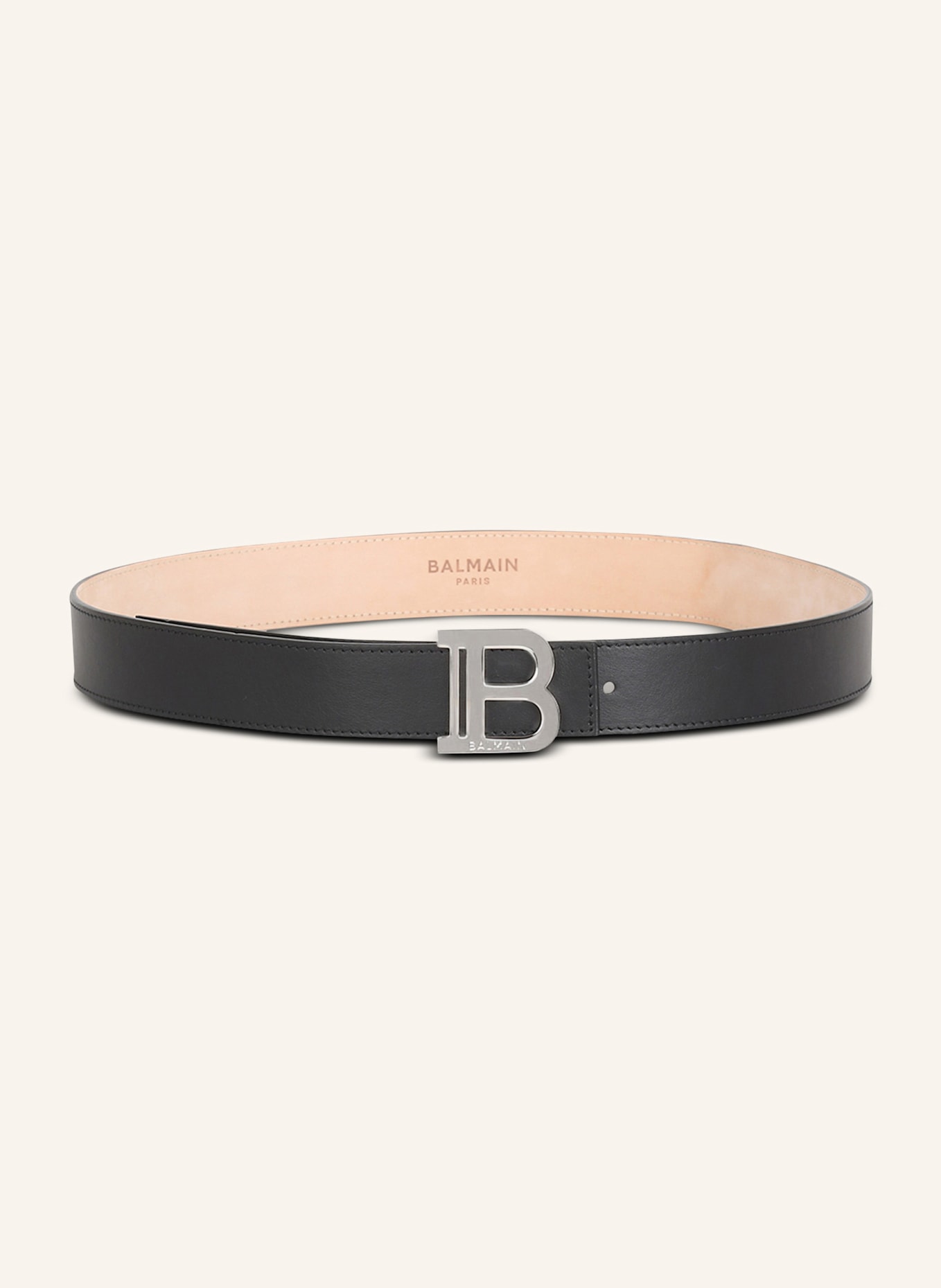 BALMAIN Gürtel B-Belt aus Glattleder: SCHWARZ