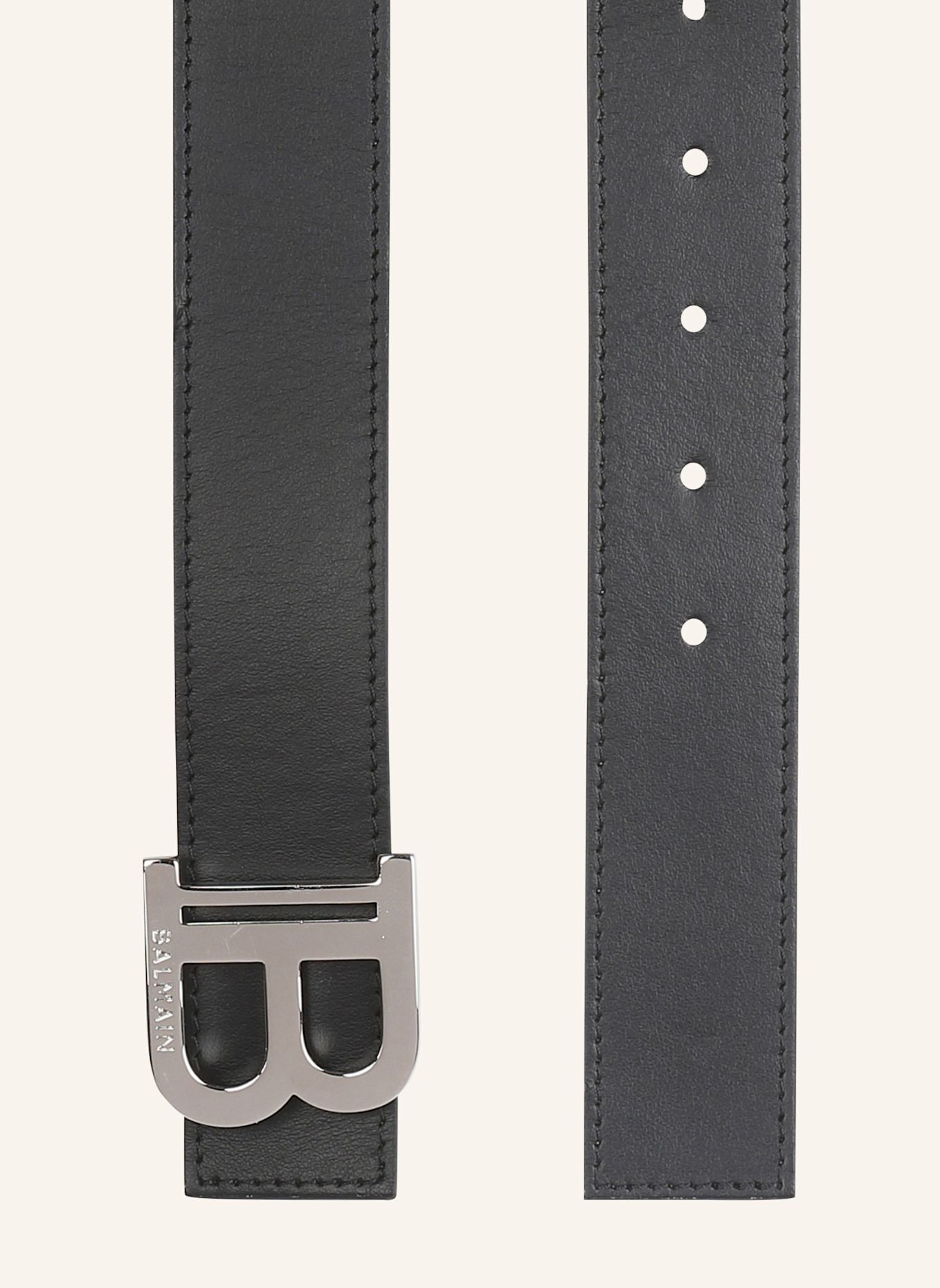 BALMAIN Gürtel B-Belt aus Glattleder: SCHWARZ