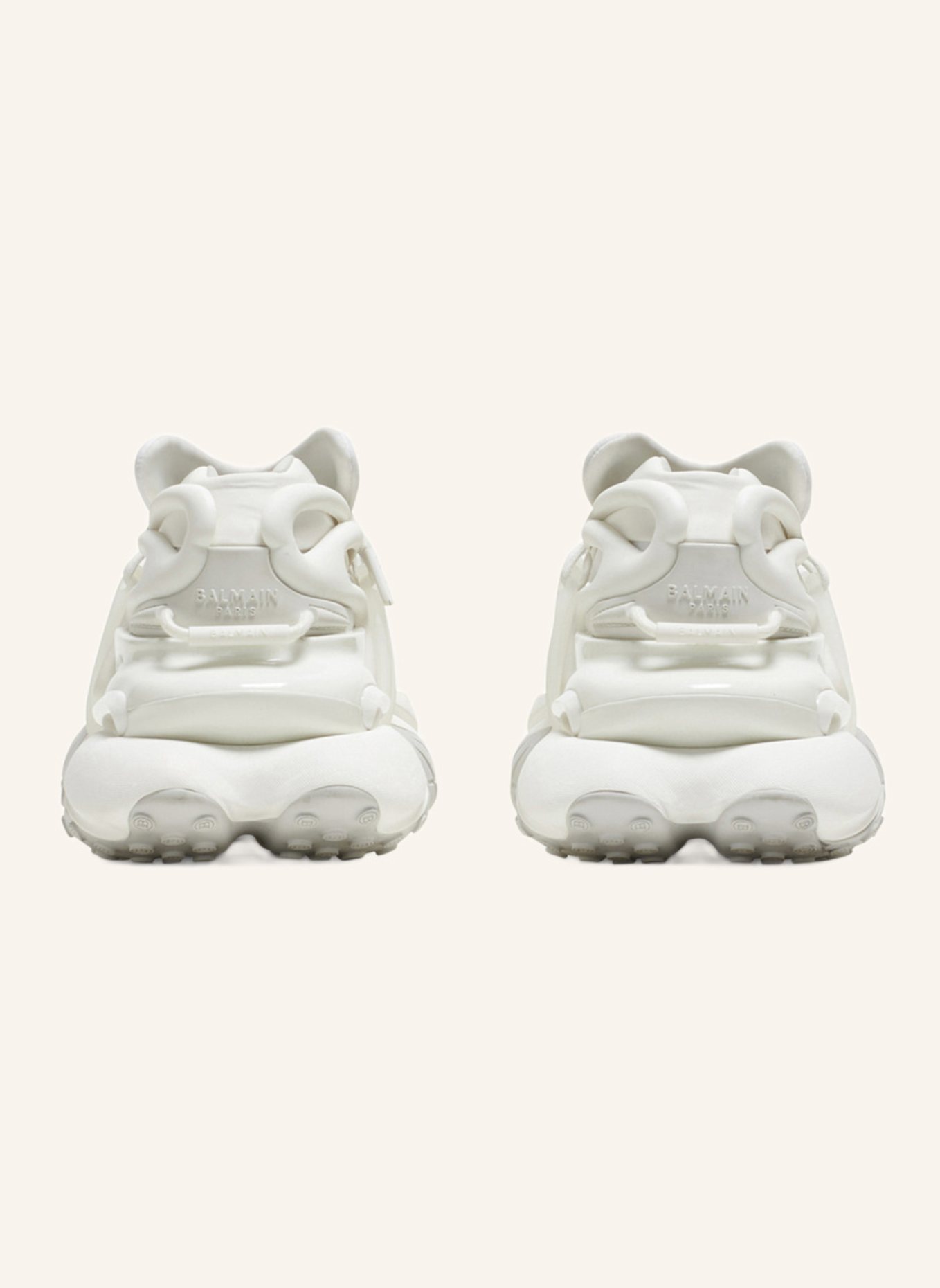 BALMAIN Sneakers Unicorn aus Neopren und Leder: WEISS