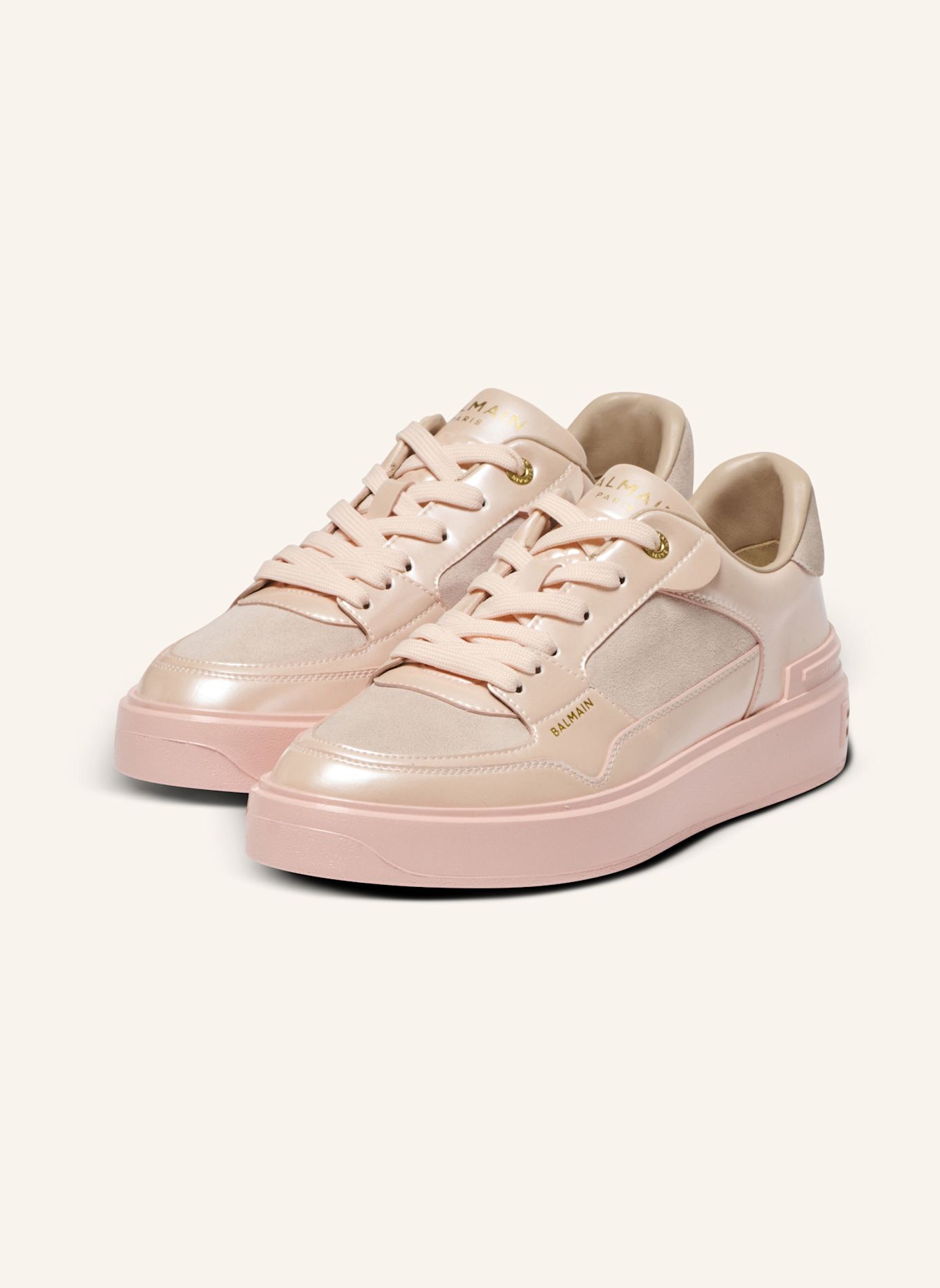 BALMAIN Irisierende Sneakers B-Court Flip: ROSA