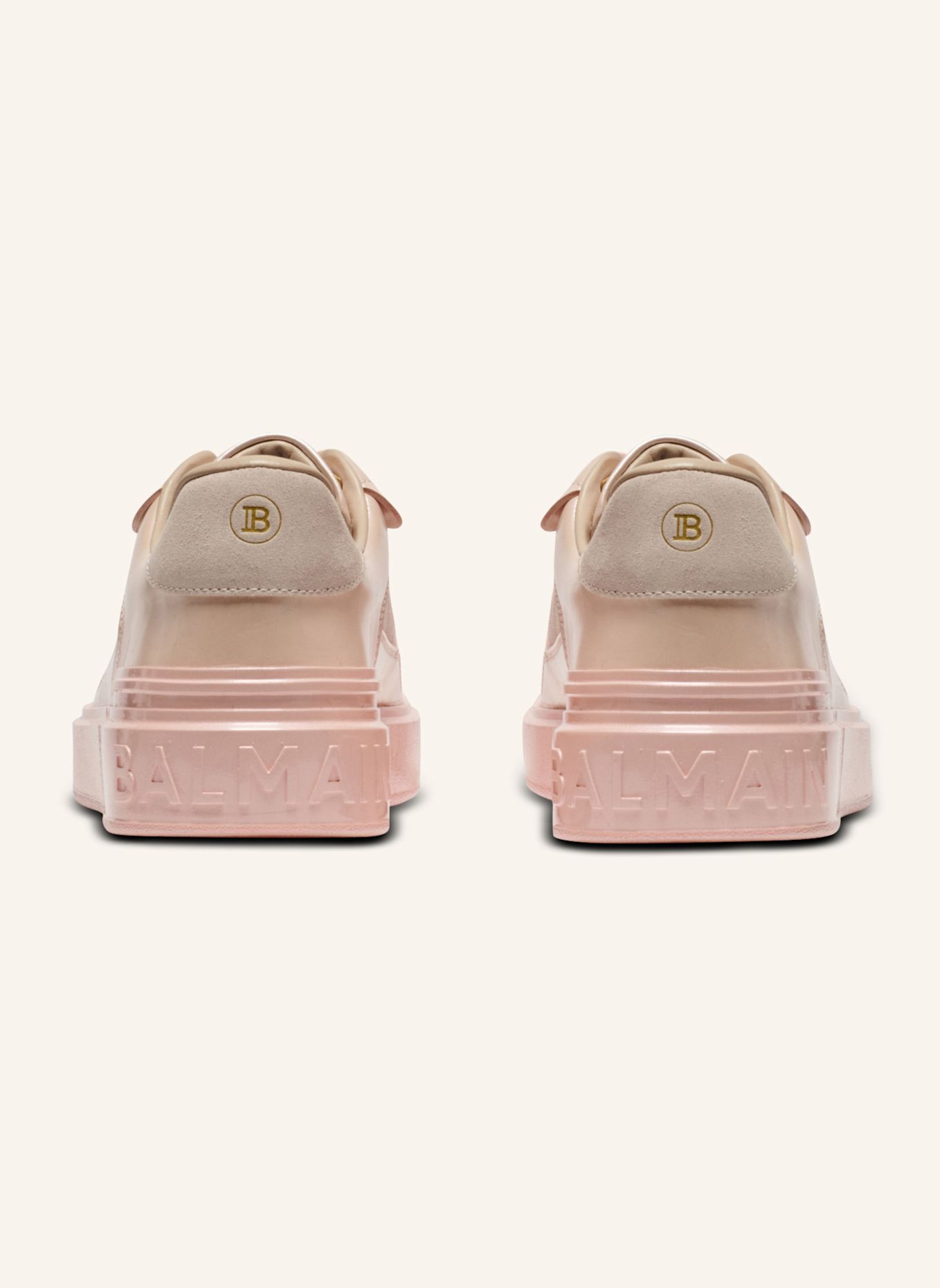 BALMAIN Irisierende Sneakers B-Court Flip: ROSA