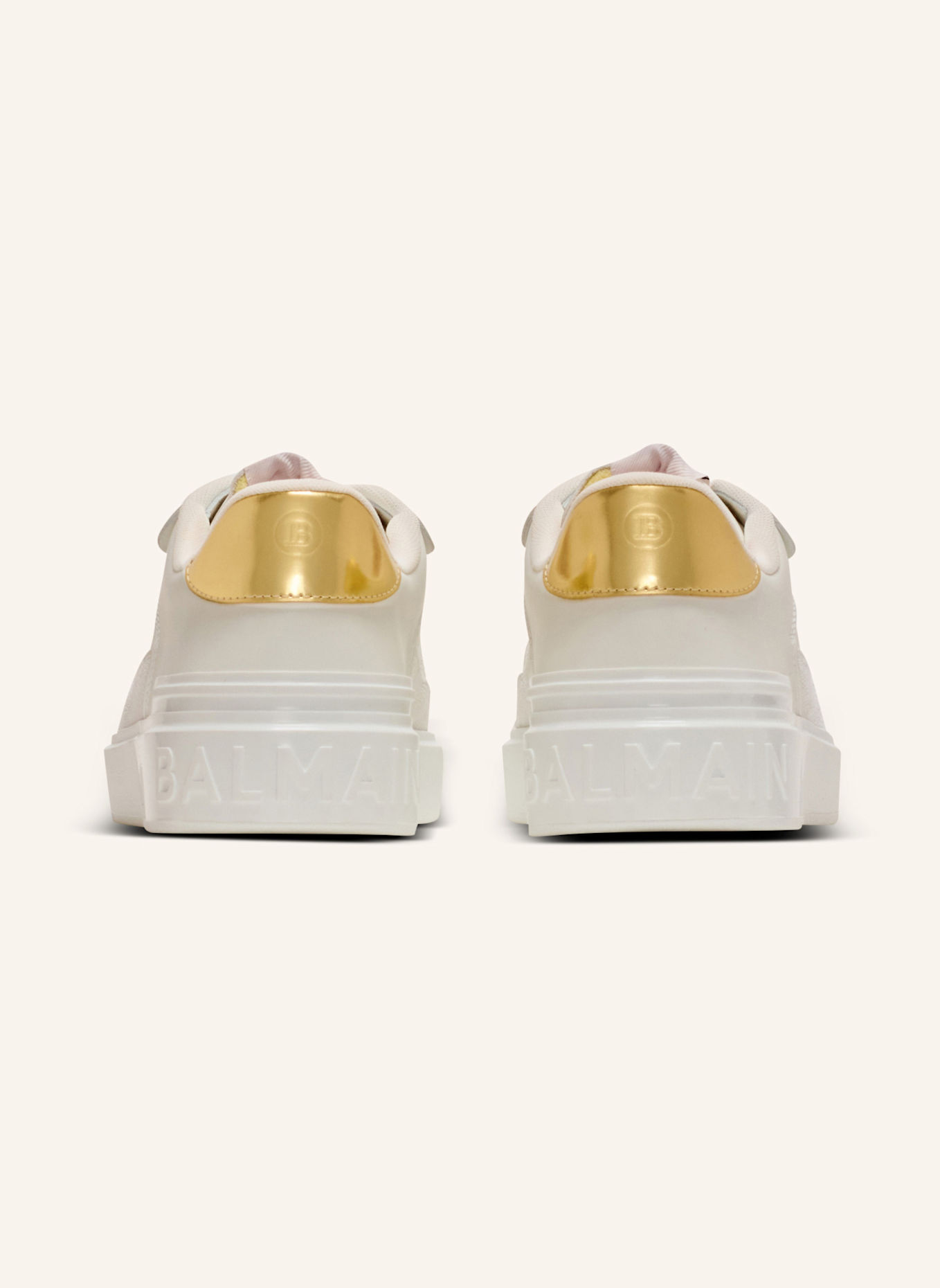 BALMAIN Sneakers B-Court Flip aus Kalbsleder: WEISS