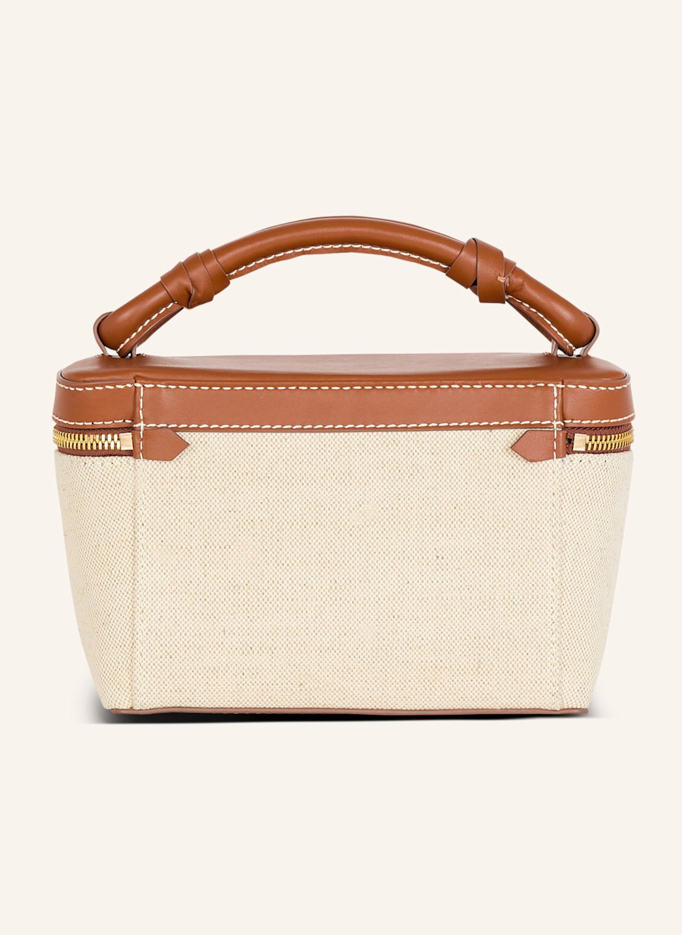 BALMAIN Beautycase B-Army aus Canvas und Leder: KHAKI