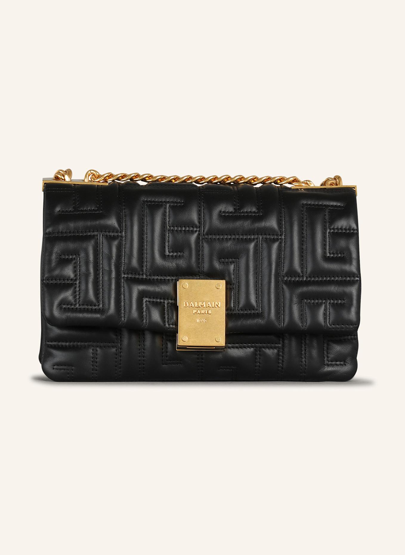 BALMAIN Kleine Tasche 1945 Soft aus gestepptem Leder: SCHWARZ