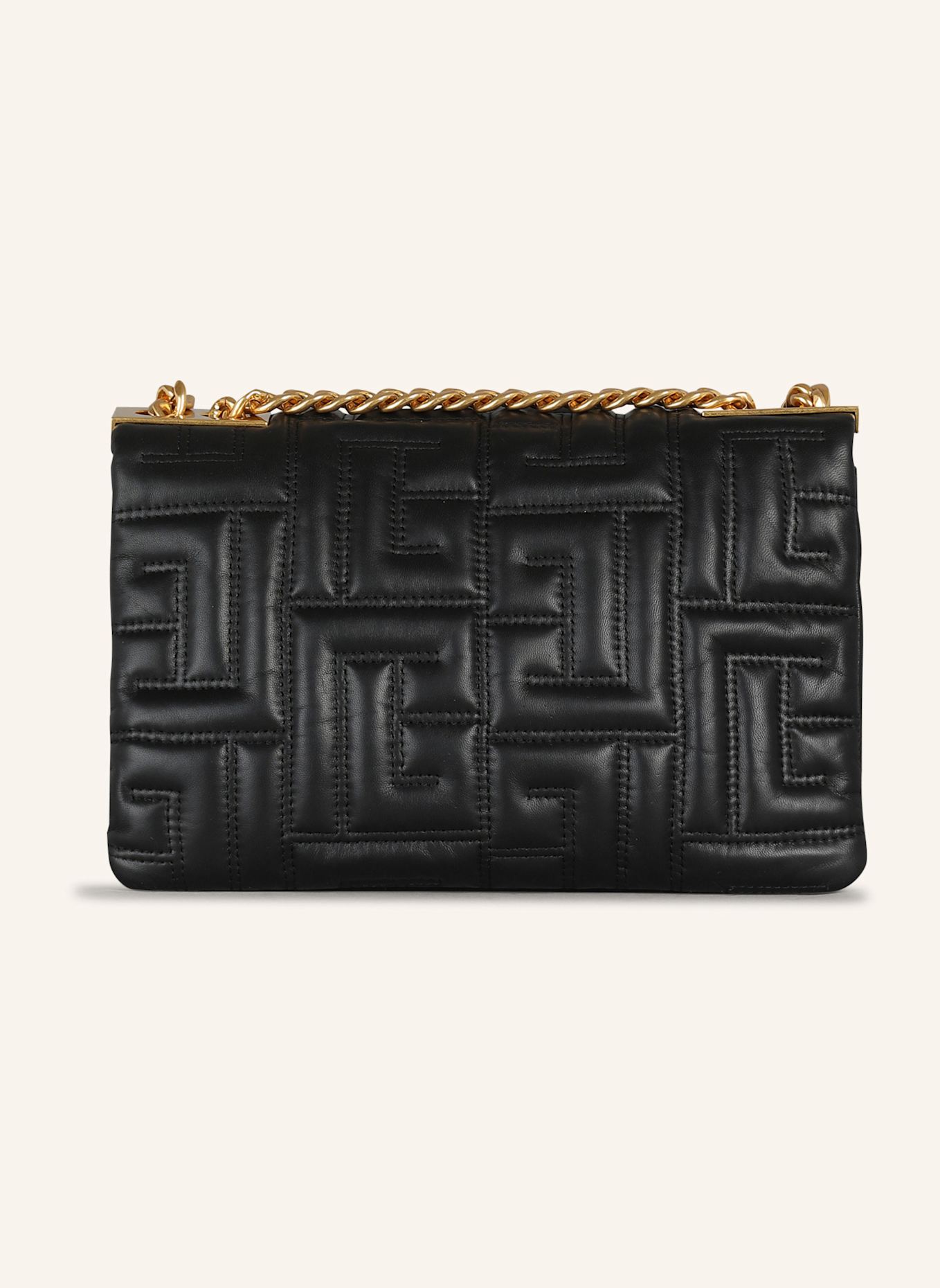 BALMAIN Kleine Tasche 1945 Soft aus gestepptem Leder: SCHWARZ