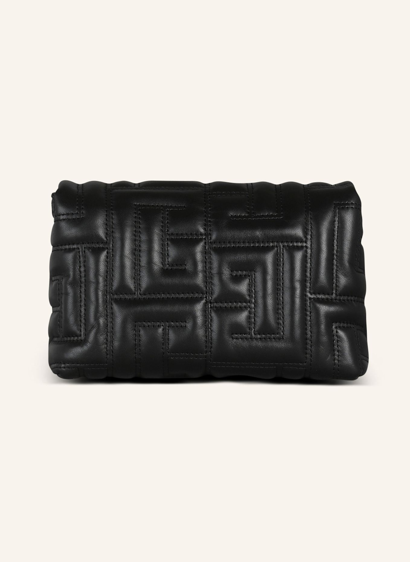 BALMAIN Mini-Tasche 1945 Soft aus gestepptem Leder: SCHWARZ