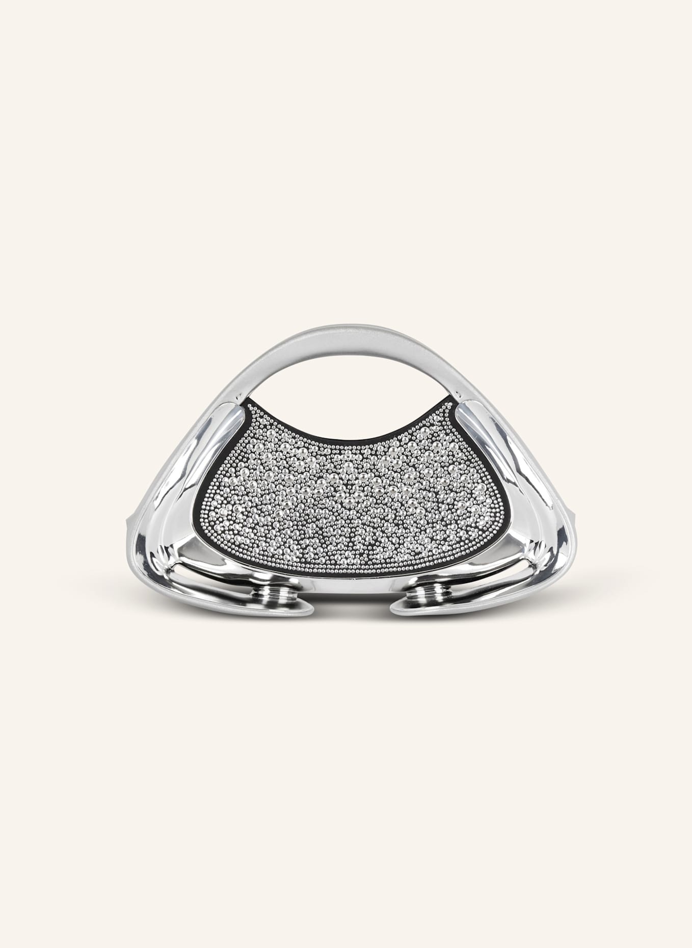 BALMAIN Mittelgroße Tasche Jolie Madame aus Strass: SILBER