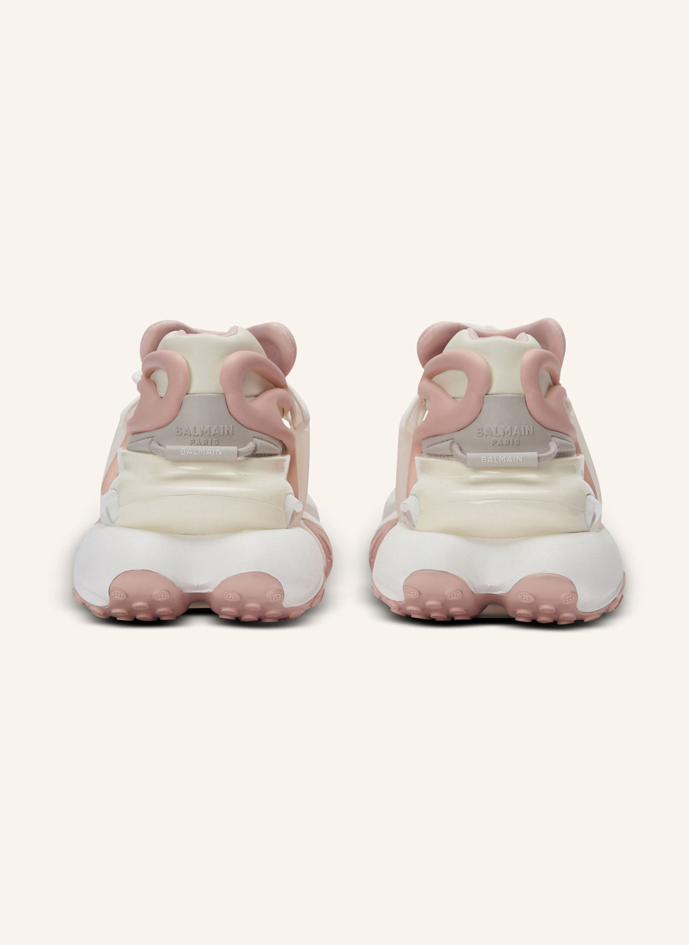 BALMAIN Sneakers Unicorn Low aus Neopren und Kalbsleder: KHAKI