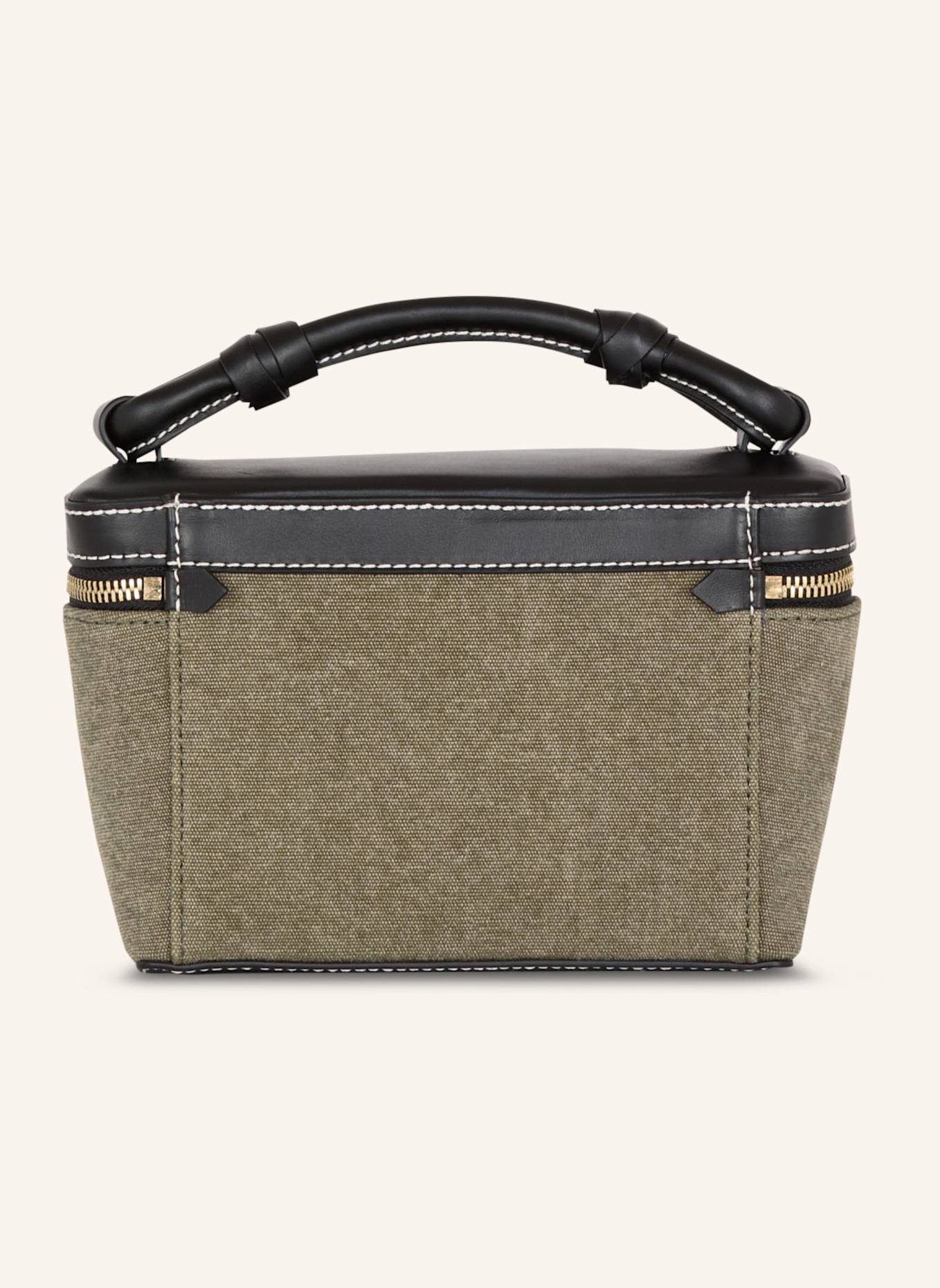 BALMAIN Beautycase B-Army aus Canvas und Leder: GRÜN