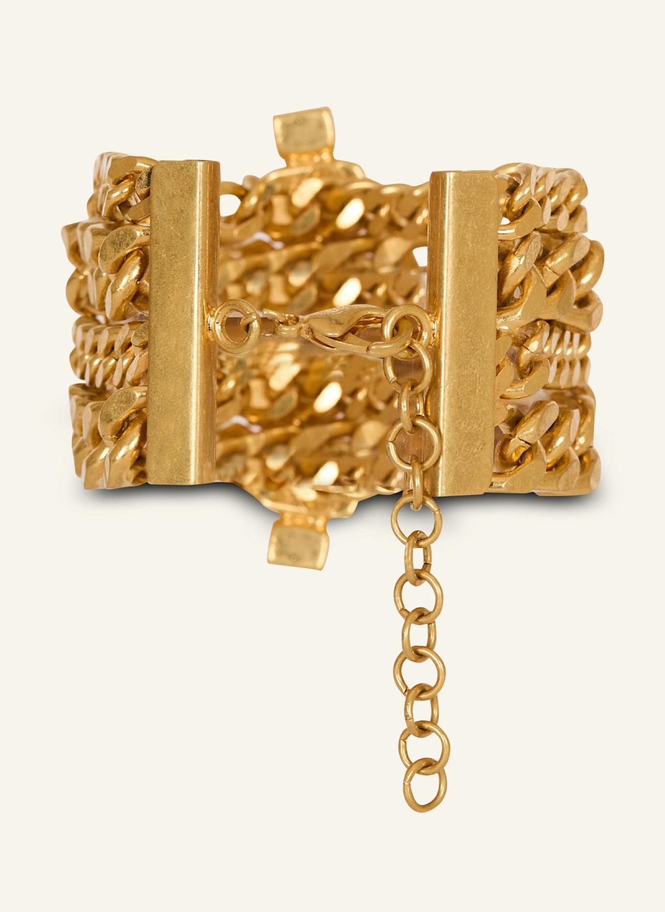 BALMAIN Barockes Armband mit Ketten und Perlen: NUDE