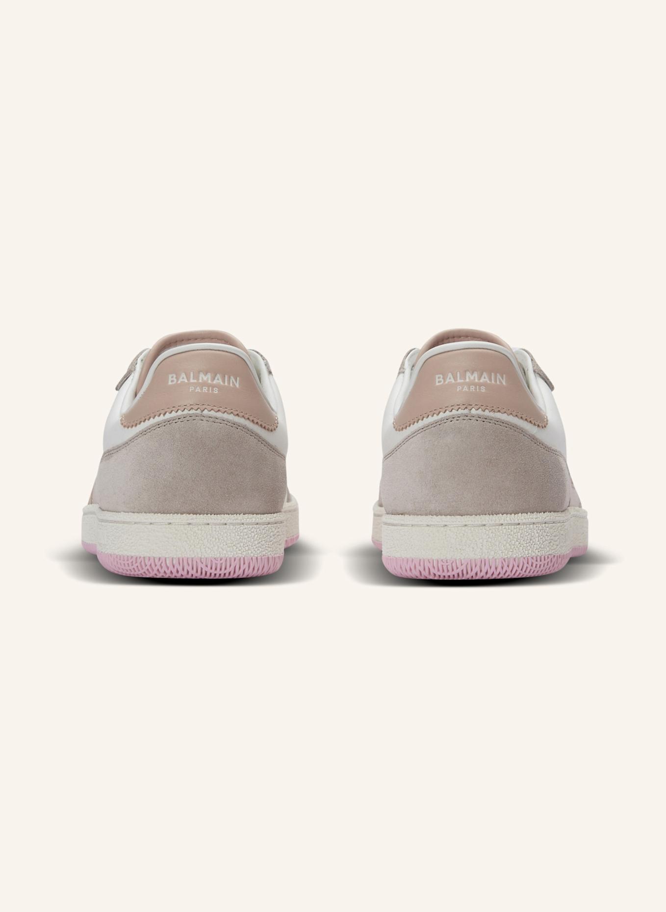 BALMAIN Sneakers Balmain Swan aus Kalbsleder und Wildleder: KHAKI