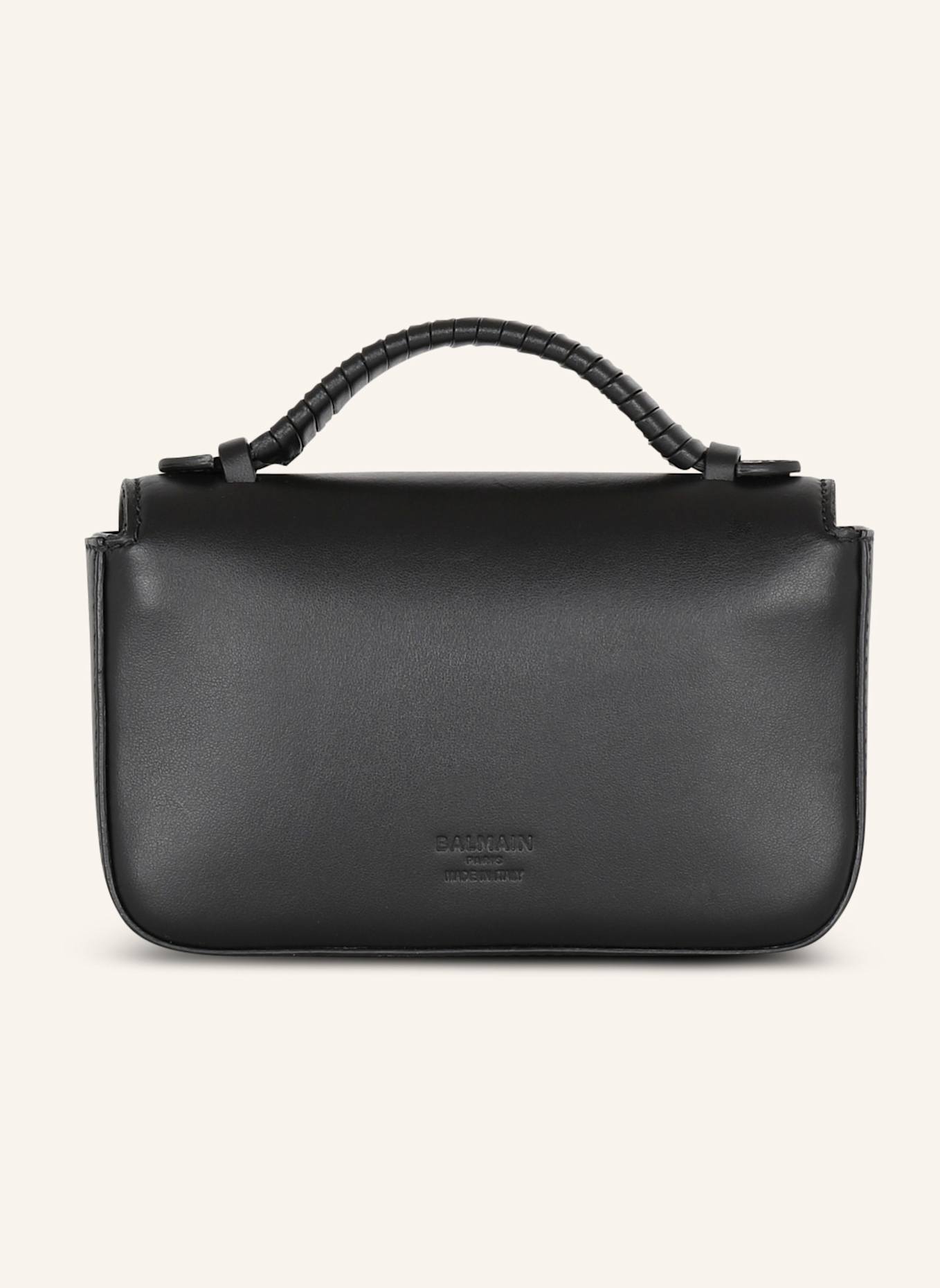 BALMAIN Mini-Tasche B-Buzz aus Leder: SCHWARZ