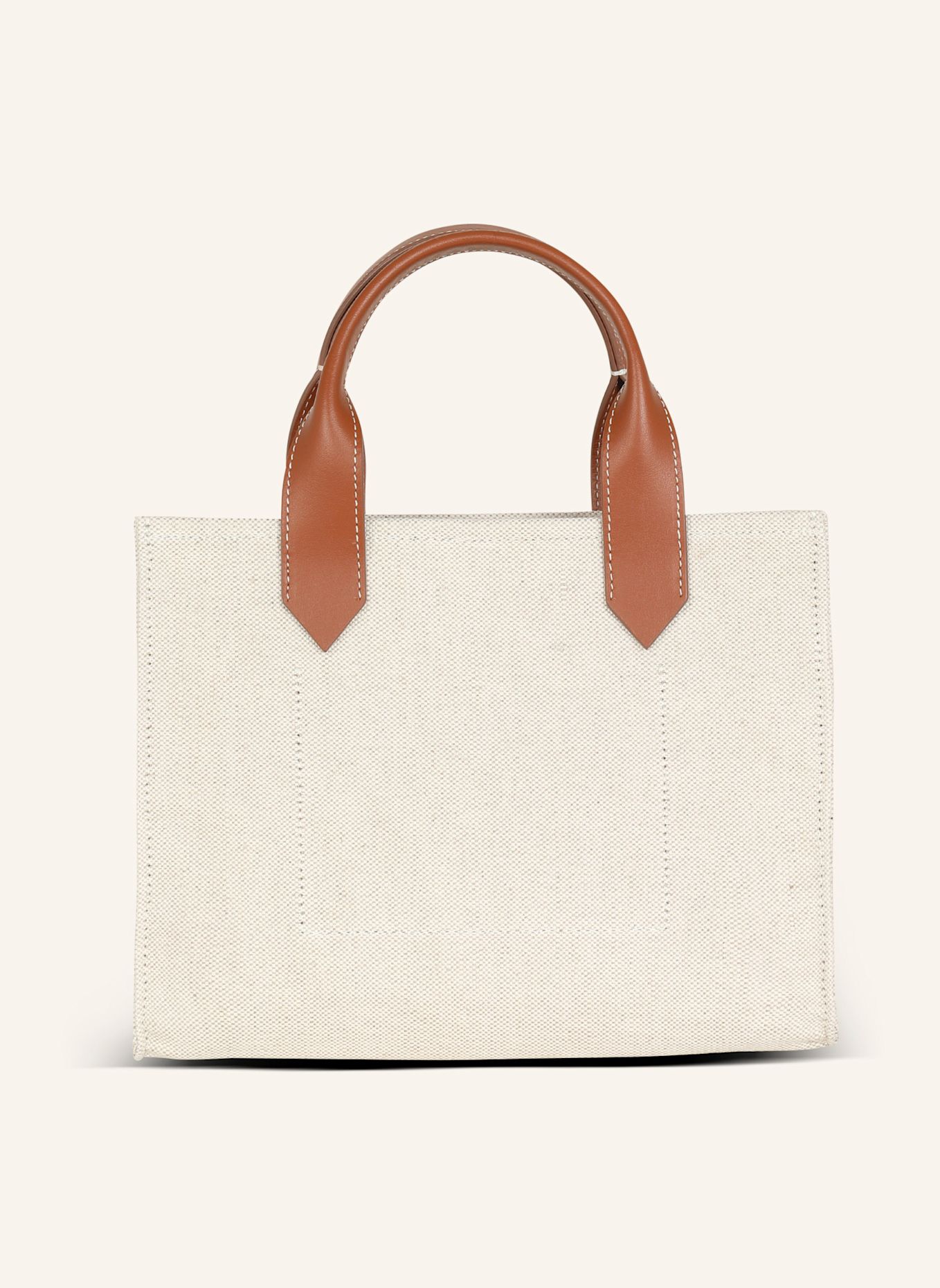 BALMAIN Kleiner Shopper B-Army aus Canvas mit Ledereinsätzen: KHAKI