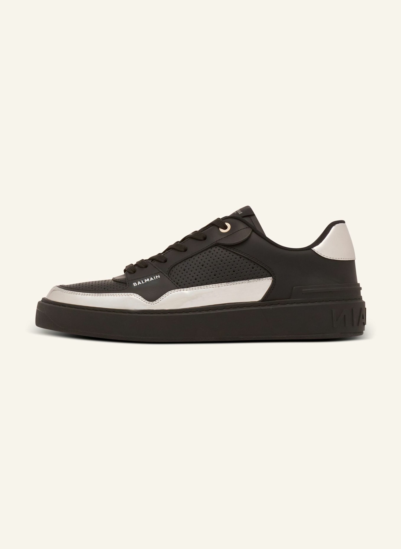 BALMAIN Sneakers B-Court Flip aus Leder: SCHWARZ