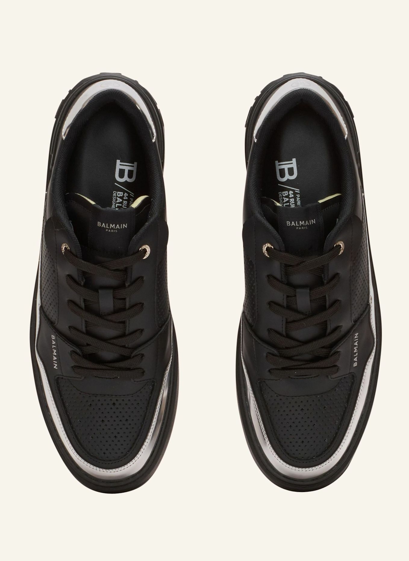 BALMAIN Sneakers B-Court Flip aus Leder: SCHWARZ
