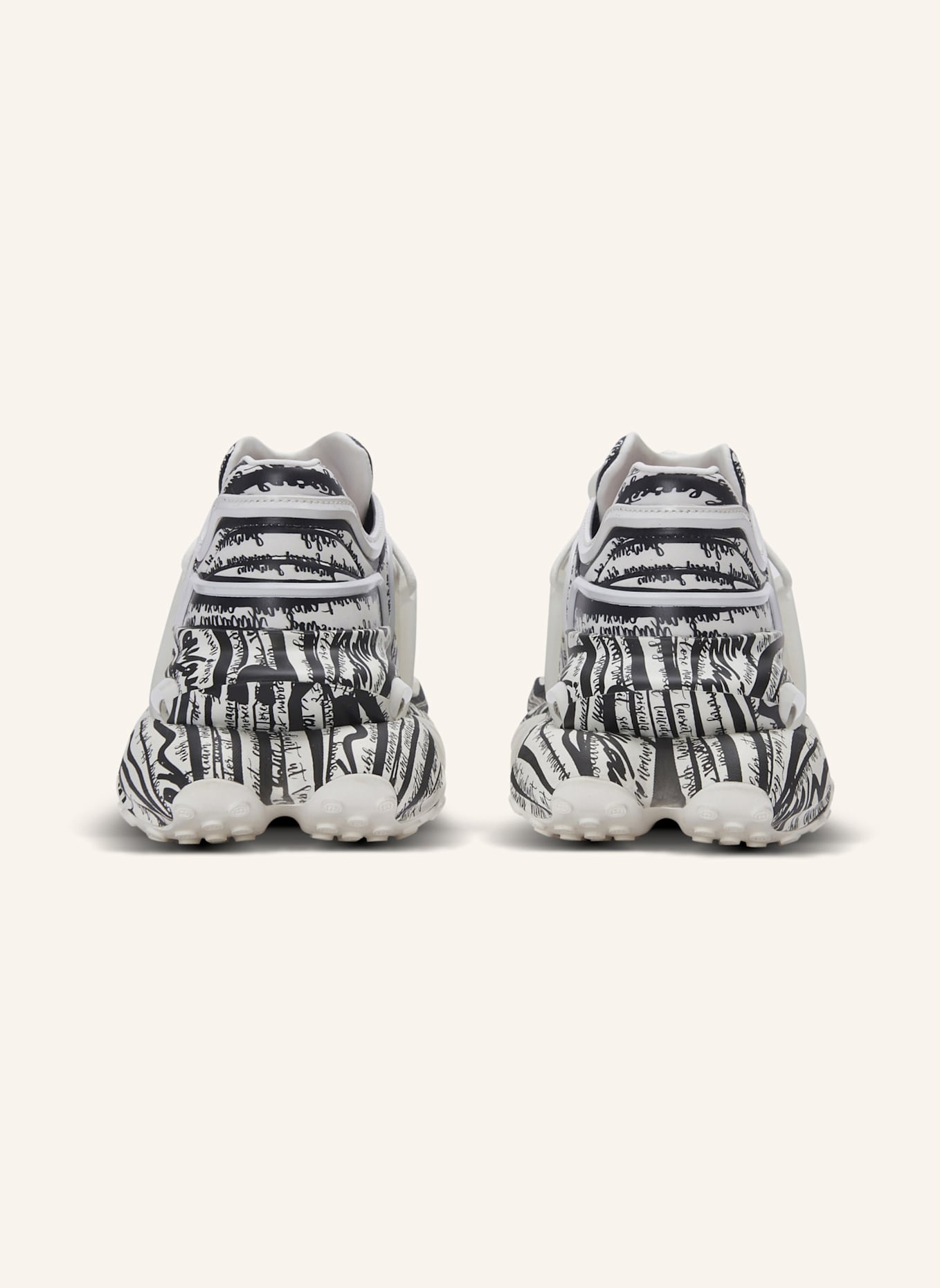 BALMAIN Sneakers Unicorn Wave mit „Lettre d'amour“-Print: WEISS