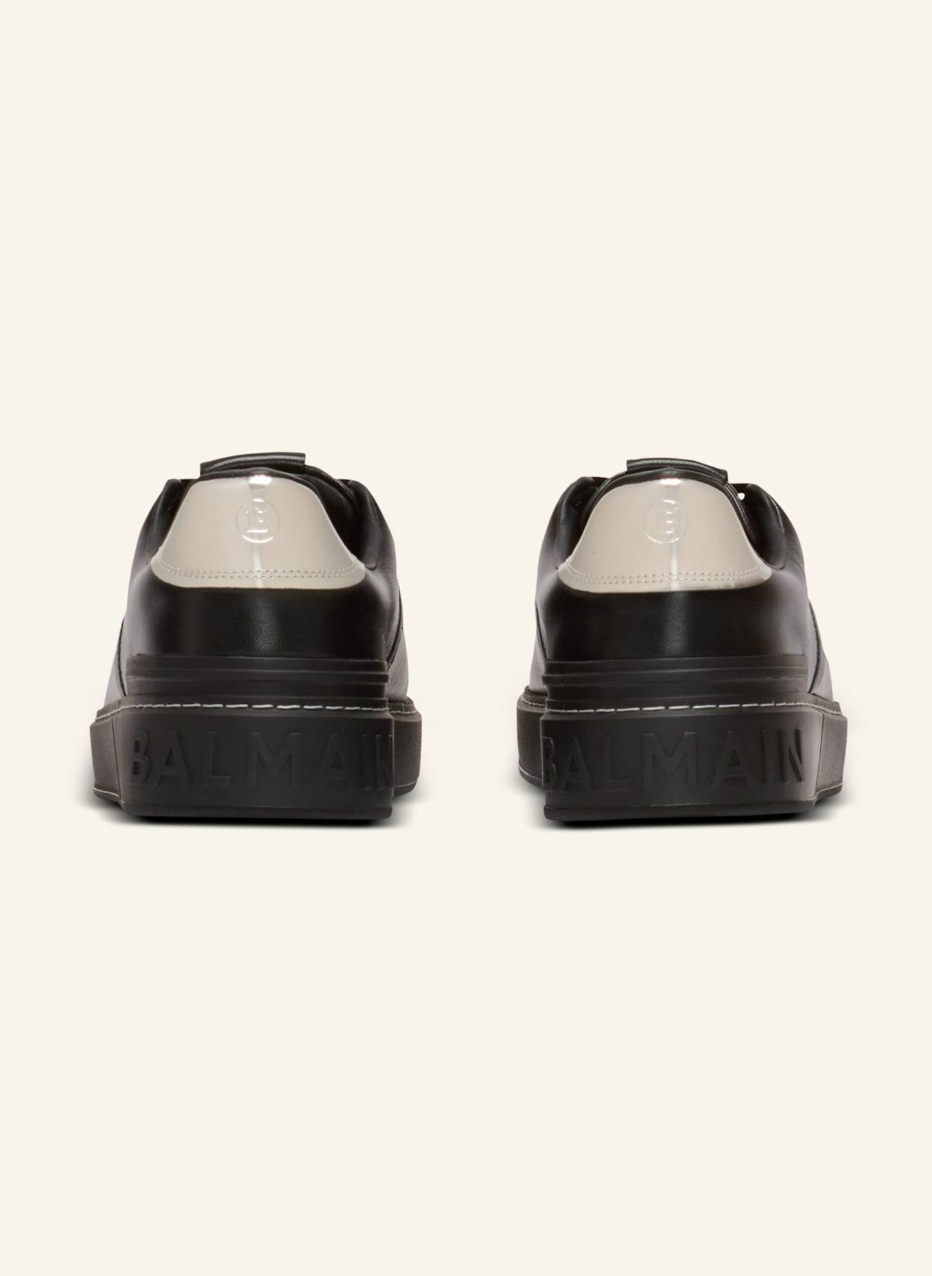 BALMAIN Sneakers B-Court aus Kalbsleder: SCHWARZ