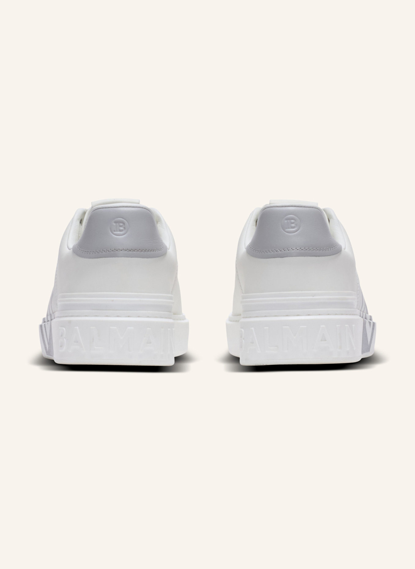 BALMAIN Sneakers B-Court aus Kalbsleder: WEISS
