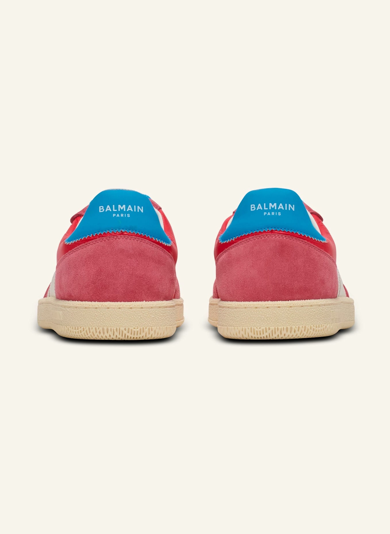 BALMAIN Sneakers Balmain Swan aus Wildleder und Nylon: ROT