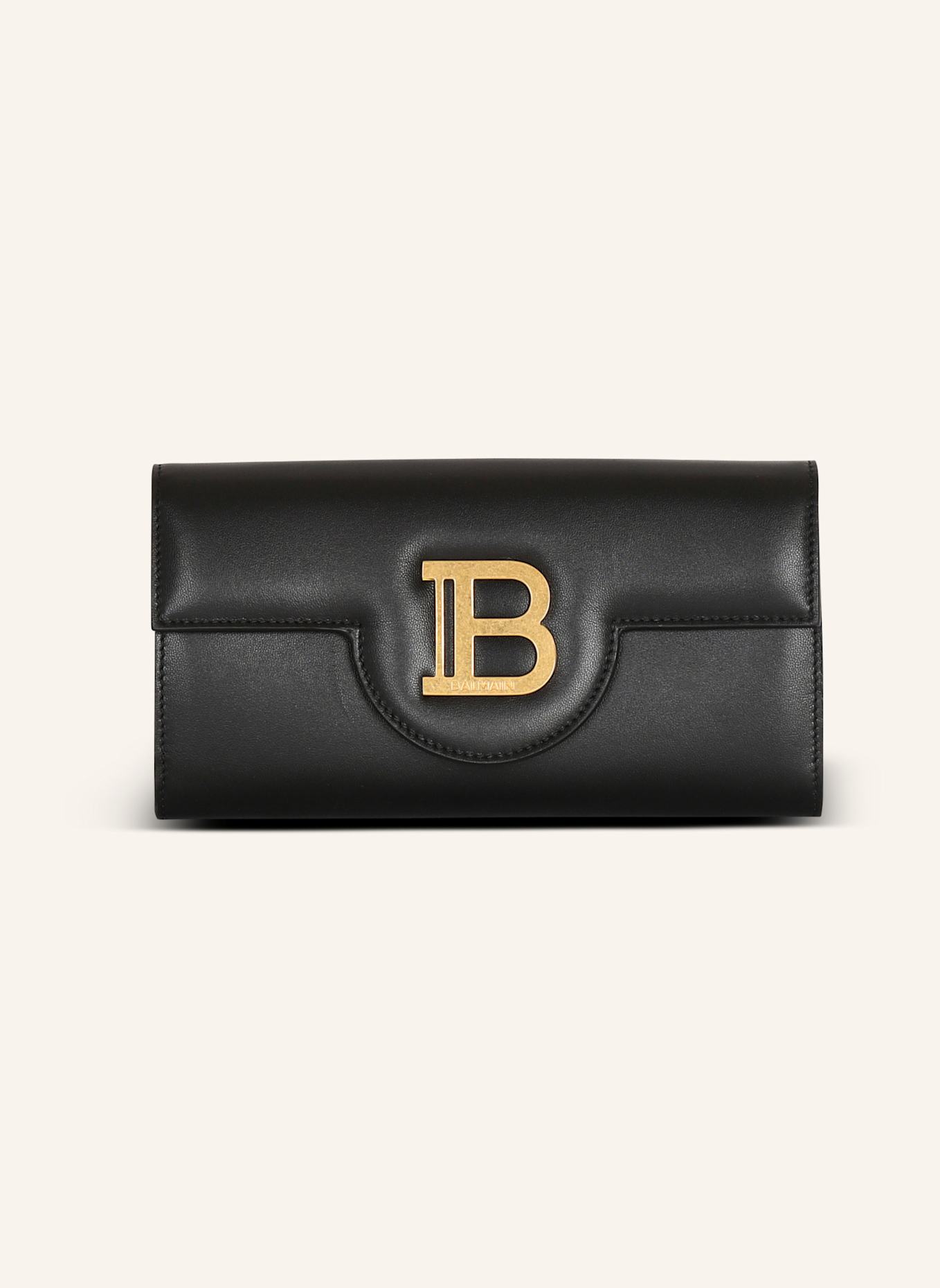 BALMAIN Brieftasche B-Buzz aus Leder: SCHWARZ