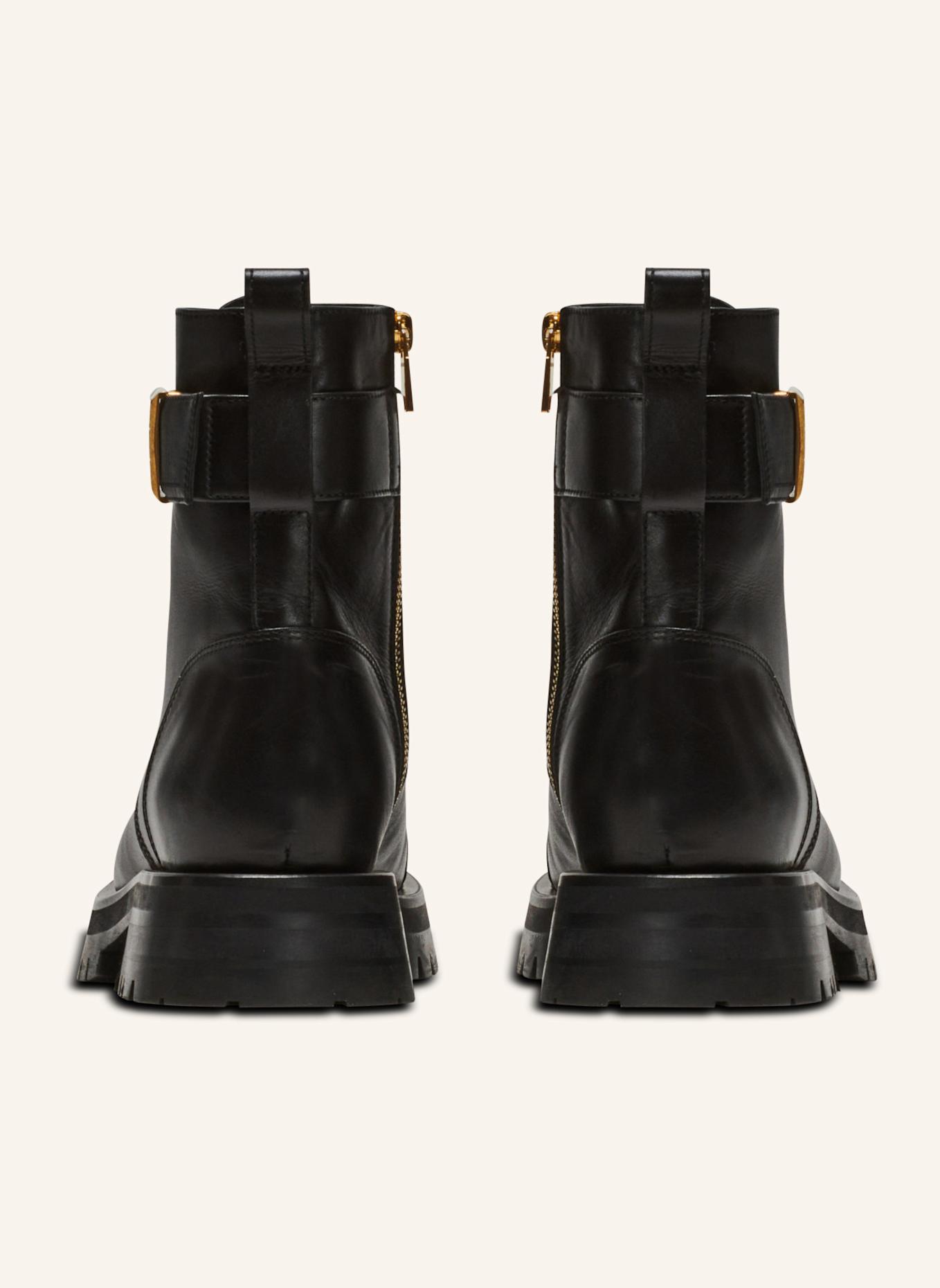 BALMAIN Ranger-Stiefeletten Charlie aus Leder: SCHWARZ