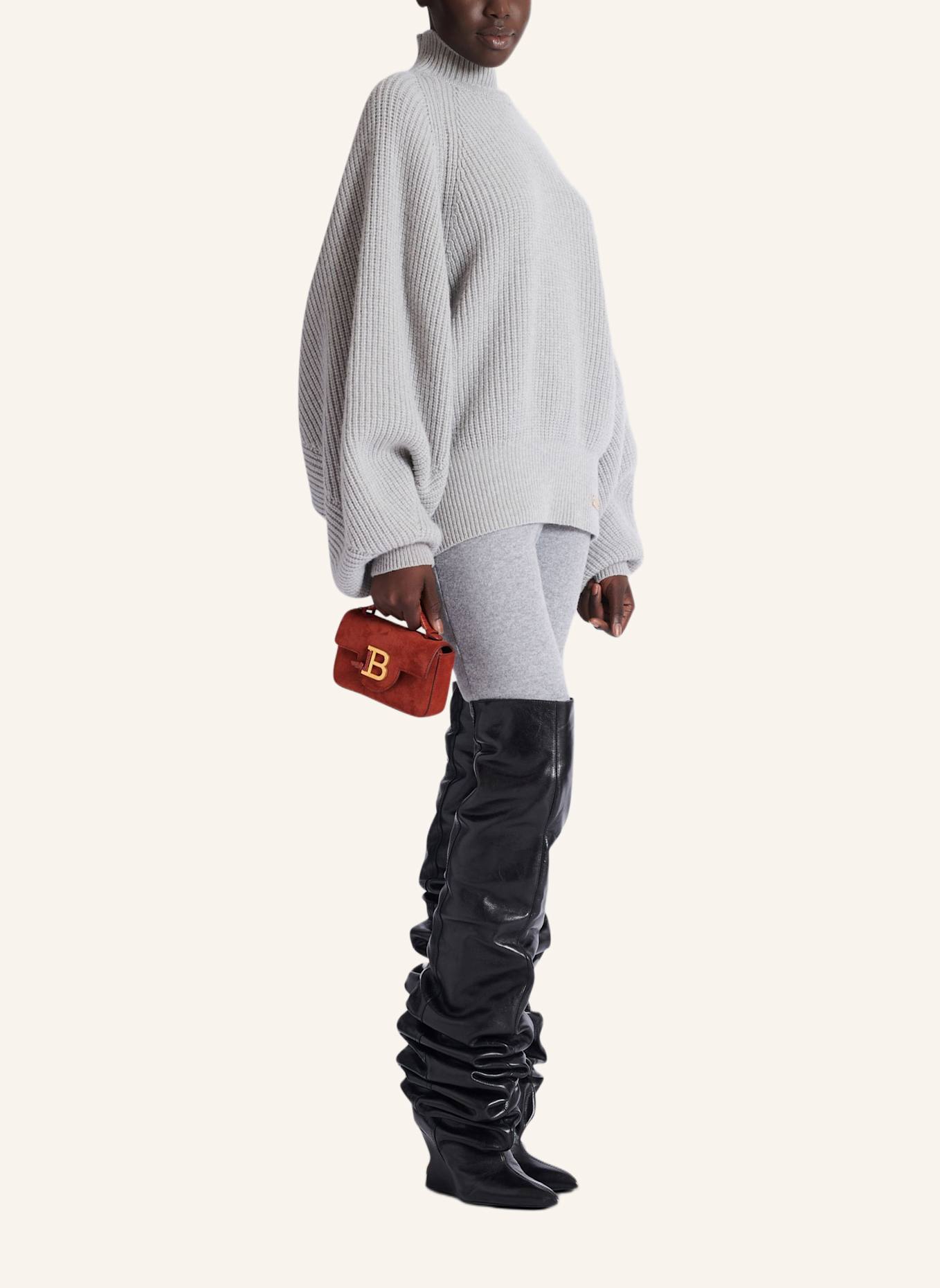 BALMAIN Mini-Tasche B-Buzz 17 aus Wildleder: ROT