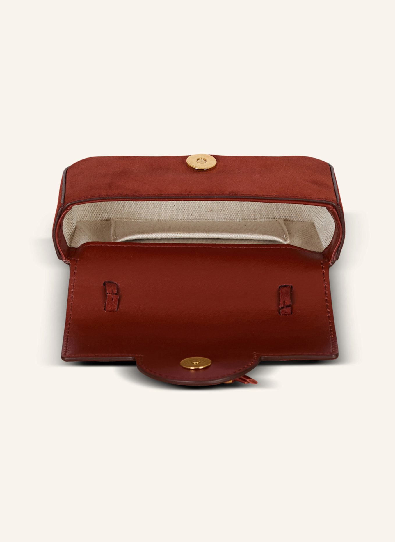 BALMAIN Mini-Tasche B-Buzz 17 aus Wildleder: ROT