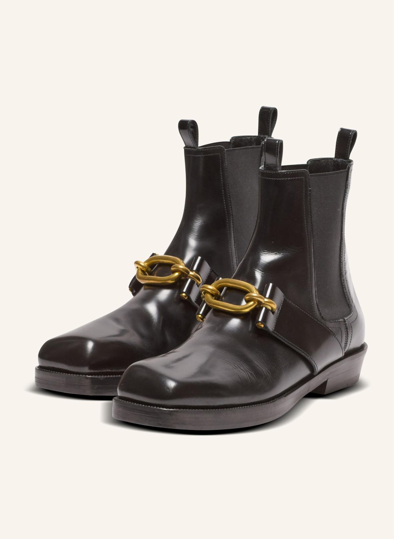 BALMAIN Chelsea-Boots Sync aus Lackleder: SCHWARZ