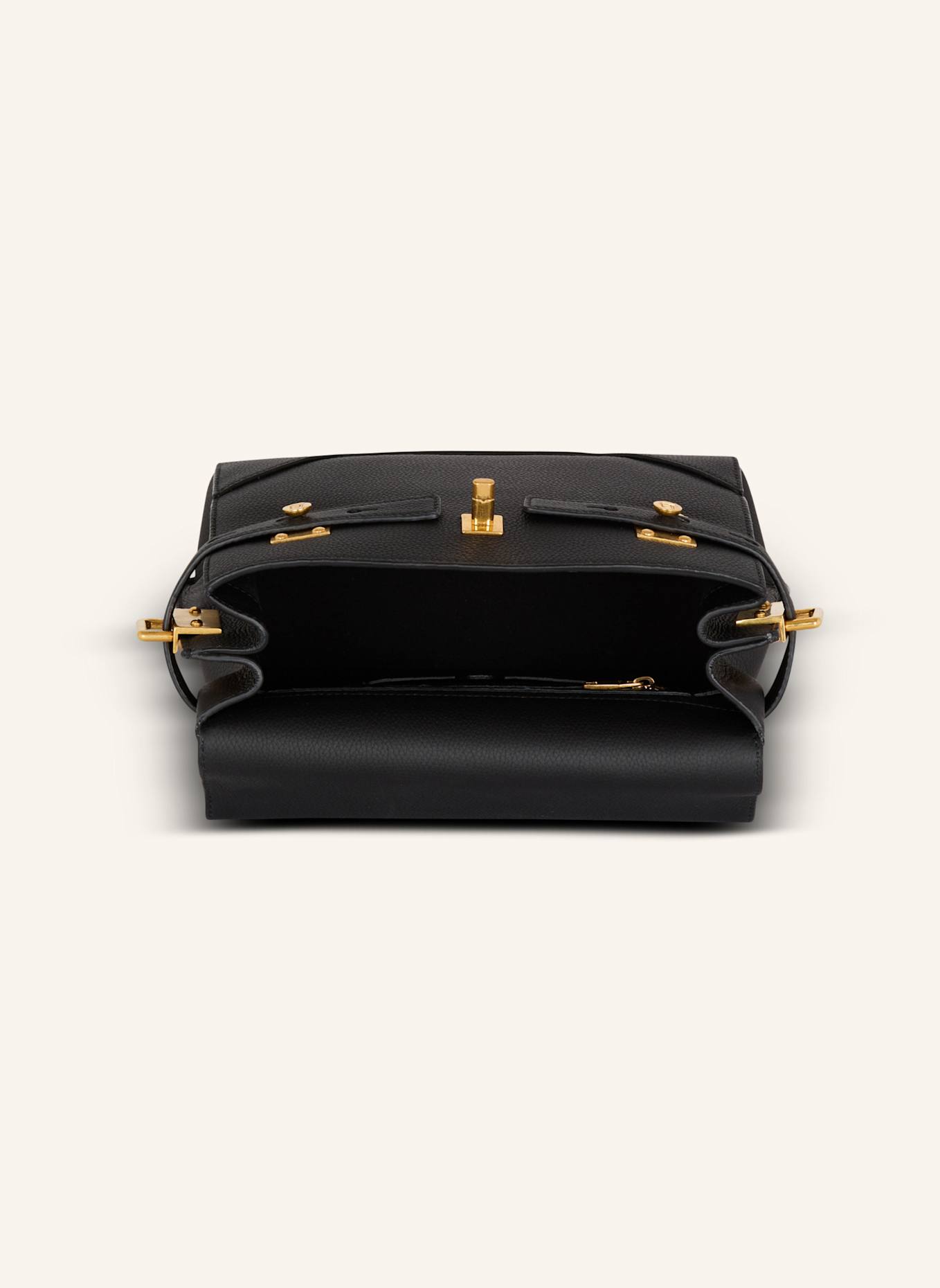 BALMAIN Tasche B-Buzz 23 aus genarbtem Leder: SCHWARZ