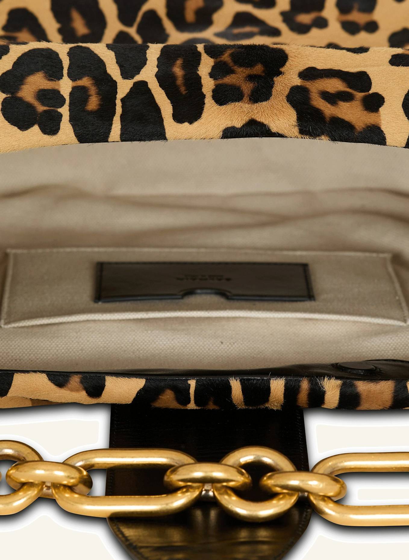 BALMAIN Sync Hobo Bag aus Leder mit Leoparden-Print: BRAUN