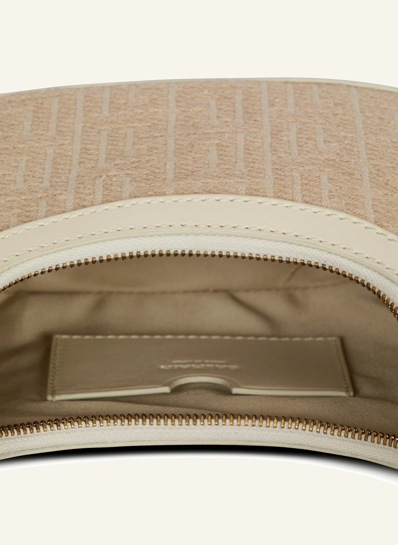 BALMAIN Schultertasche B-Army aus Jacquard-Canvas mit Monogramm-Muster und Leder: KHAKI