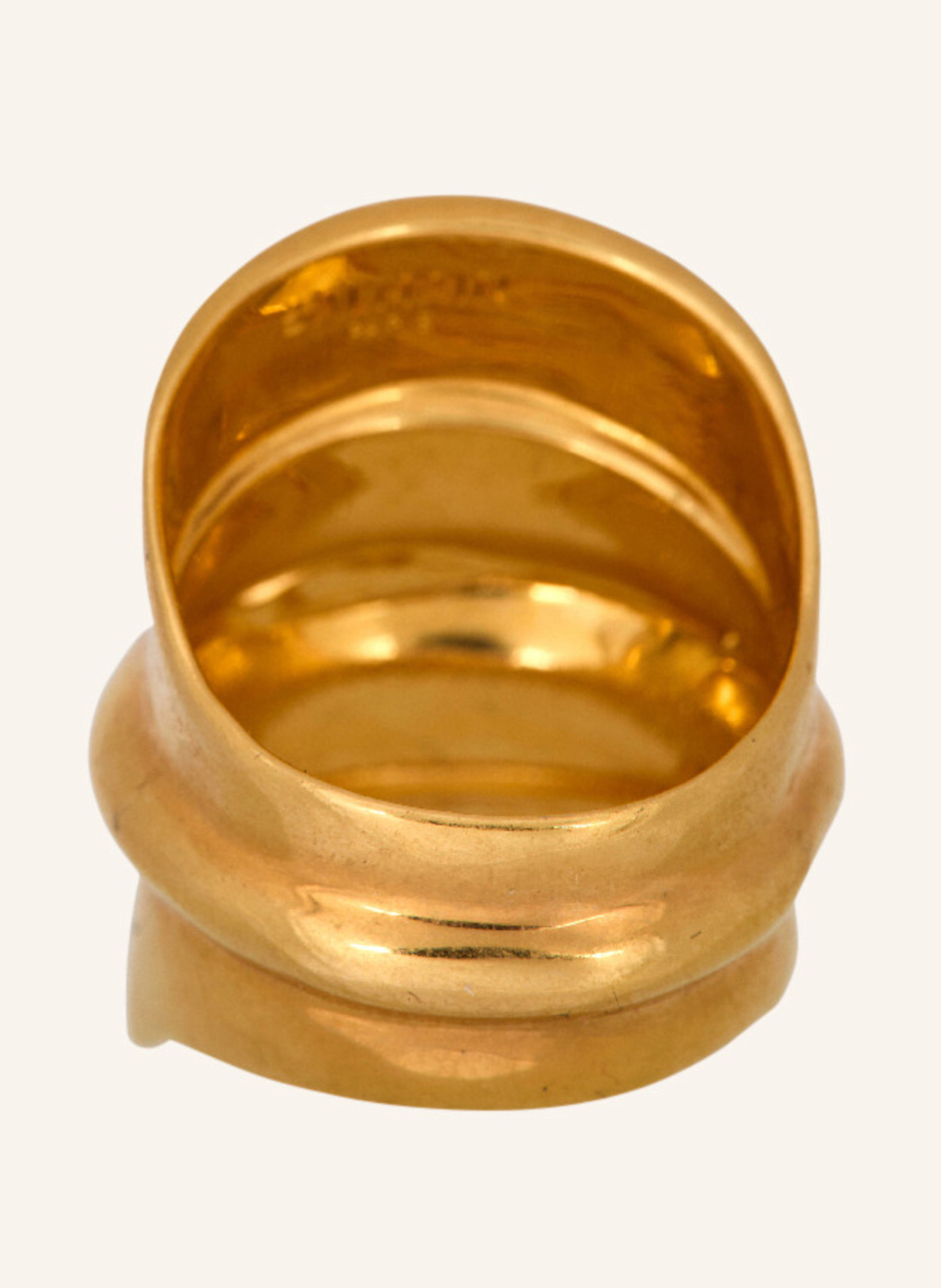 BALMAIN Ring aus Messing im Bambus-Design: GOLD
