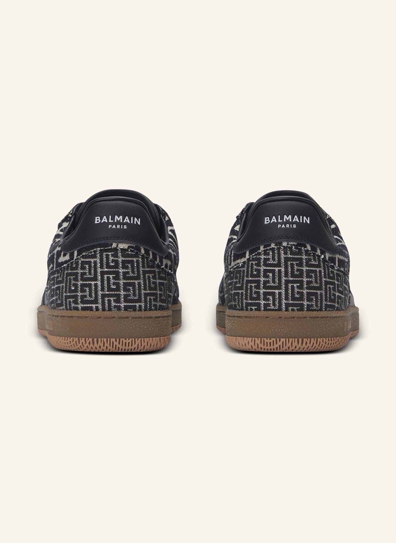 BALMAIN Sneakers Balmain Swan aus Jacquard mit PB Labyrinthe-Monogramm: SCHWARZ
