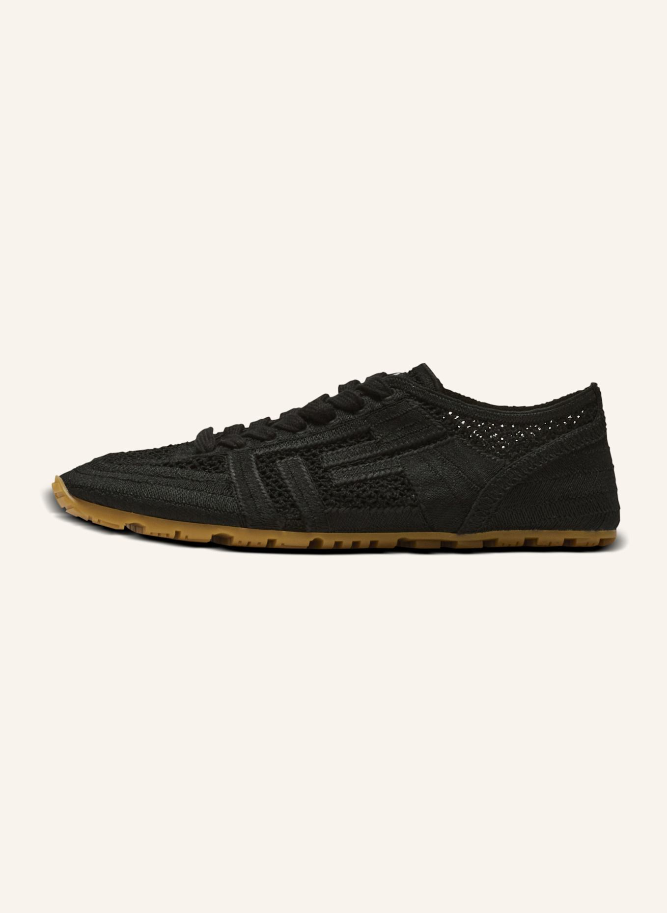 BALMAIN Sneakers Racer 45 aus Makramee: SCHWARZ