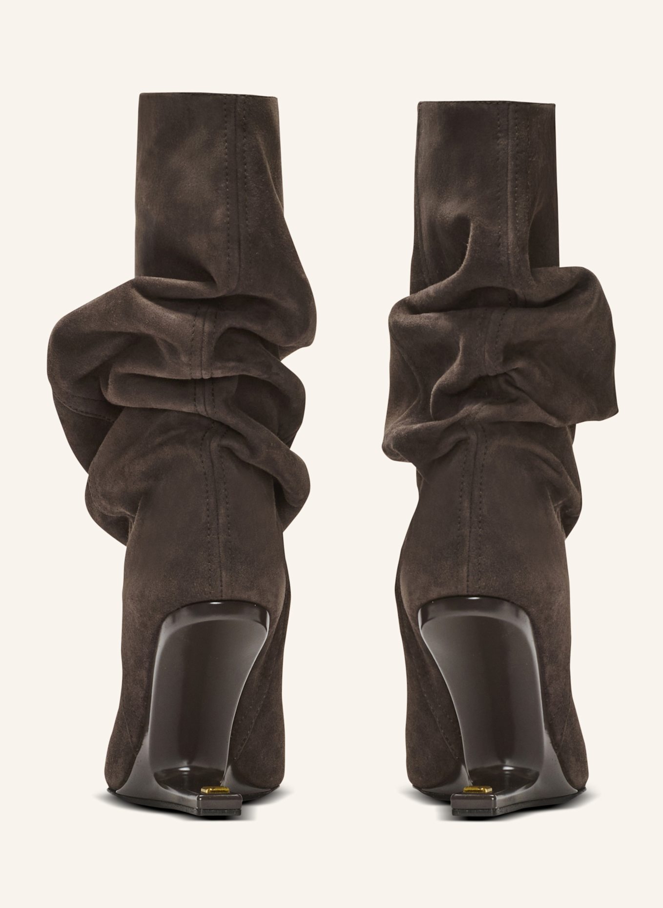 BALMAIN „No Wedge“-Stiefeletten aus Wildleder: GRAU