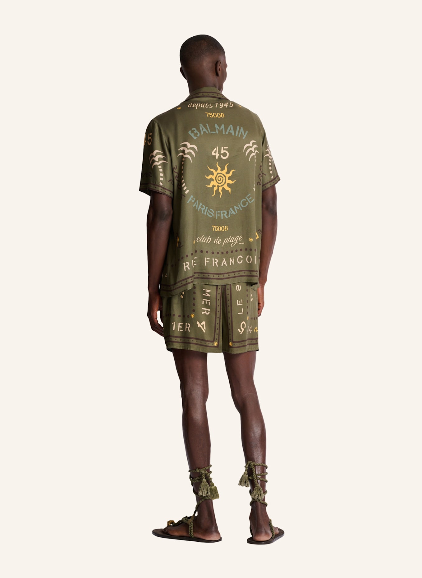 BALMAIN Hemd mit Balmain Club-Print: GRÜN