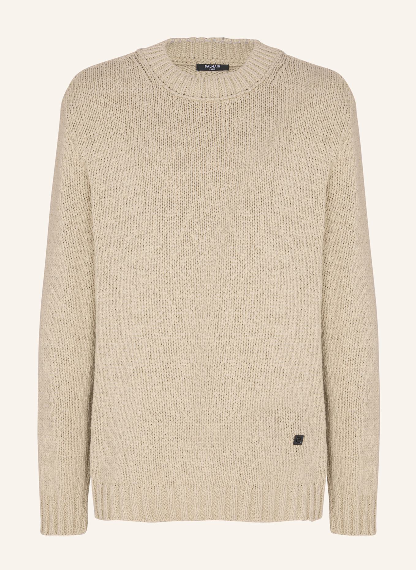 BALMAIN Pullover aus leichter Baumwolle: KHAKI