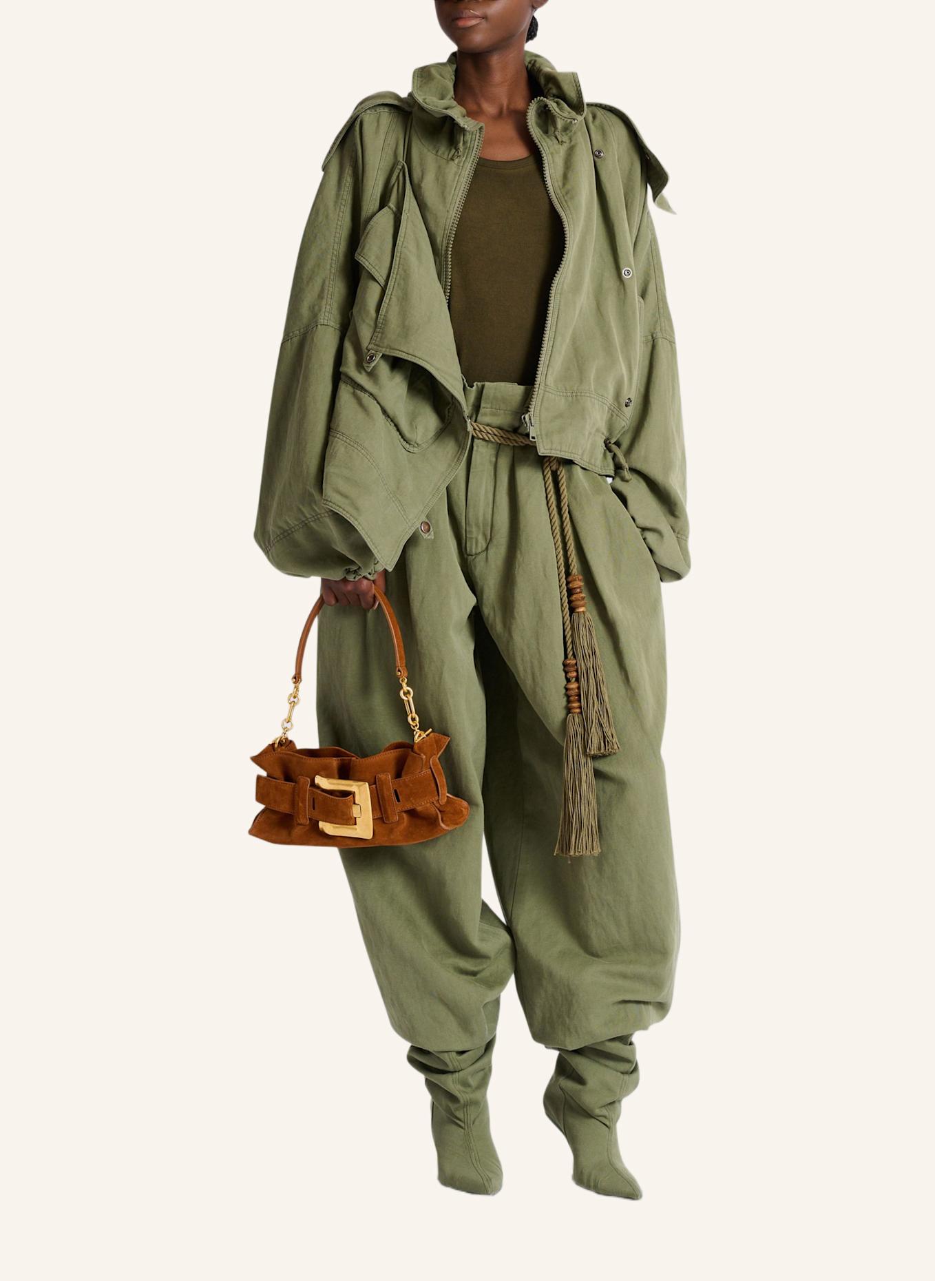 BALMAIN Mini-Tasche Anthem aus Wildleder: BRAUN