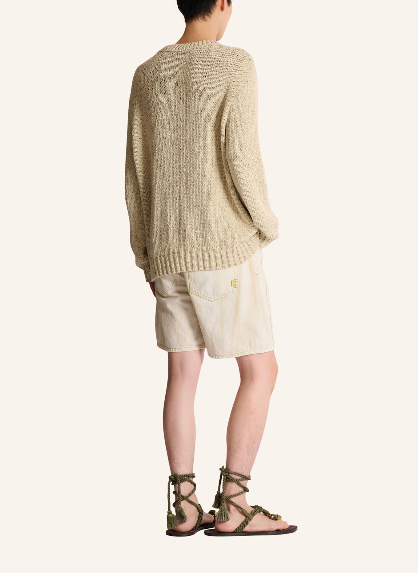BALMAIN Pullover aus leichter Baumwolle: KHAKI
