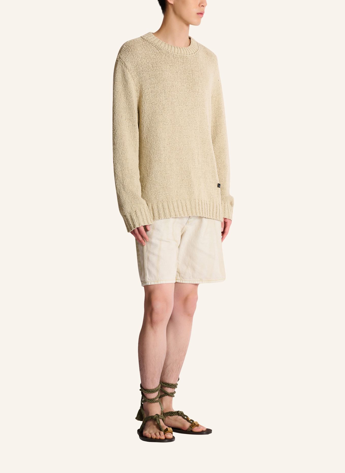 BALMAIN Pullover aus leichter Baumwolle: KHAKI
