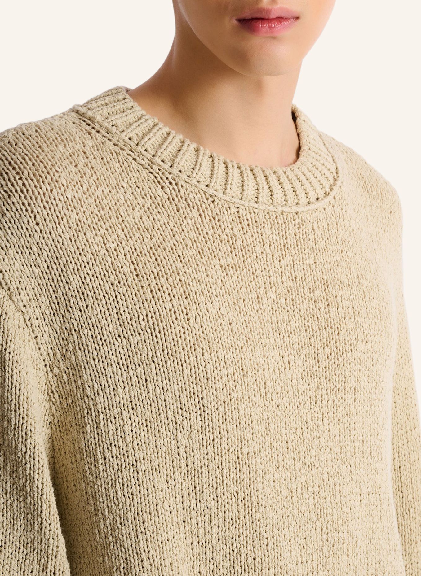 BALMAIN Pullover aus leichter Baumwolle: KHAKI