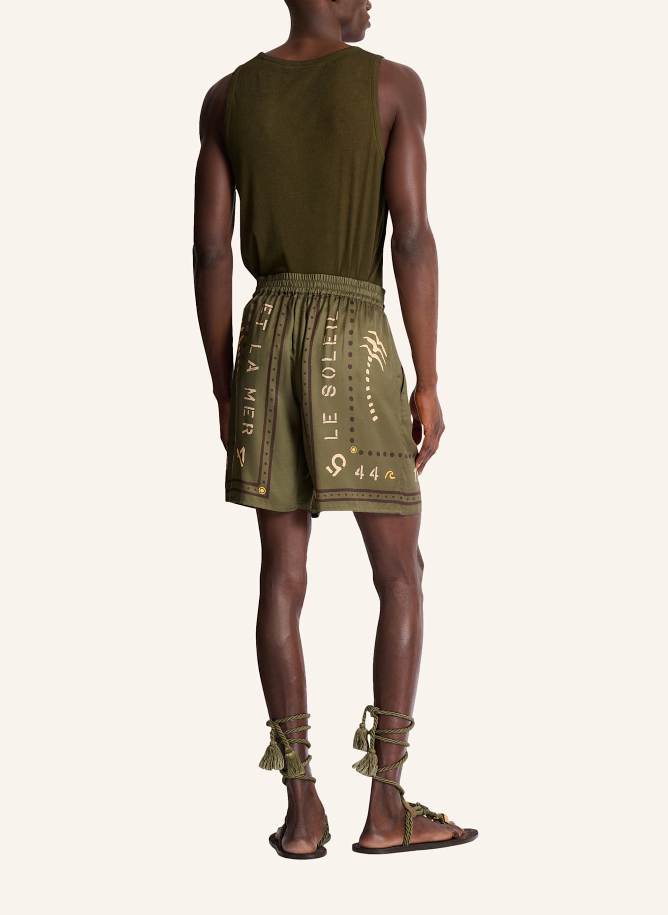 BALMAIN Bermuda mit Balmain Club-Print: GRÜN