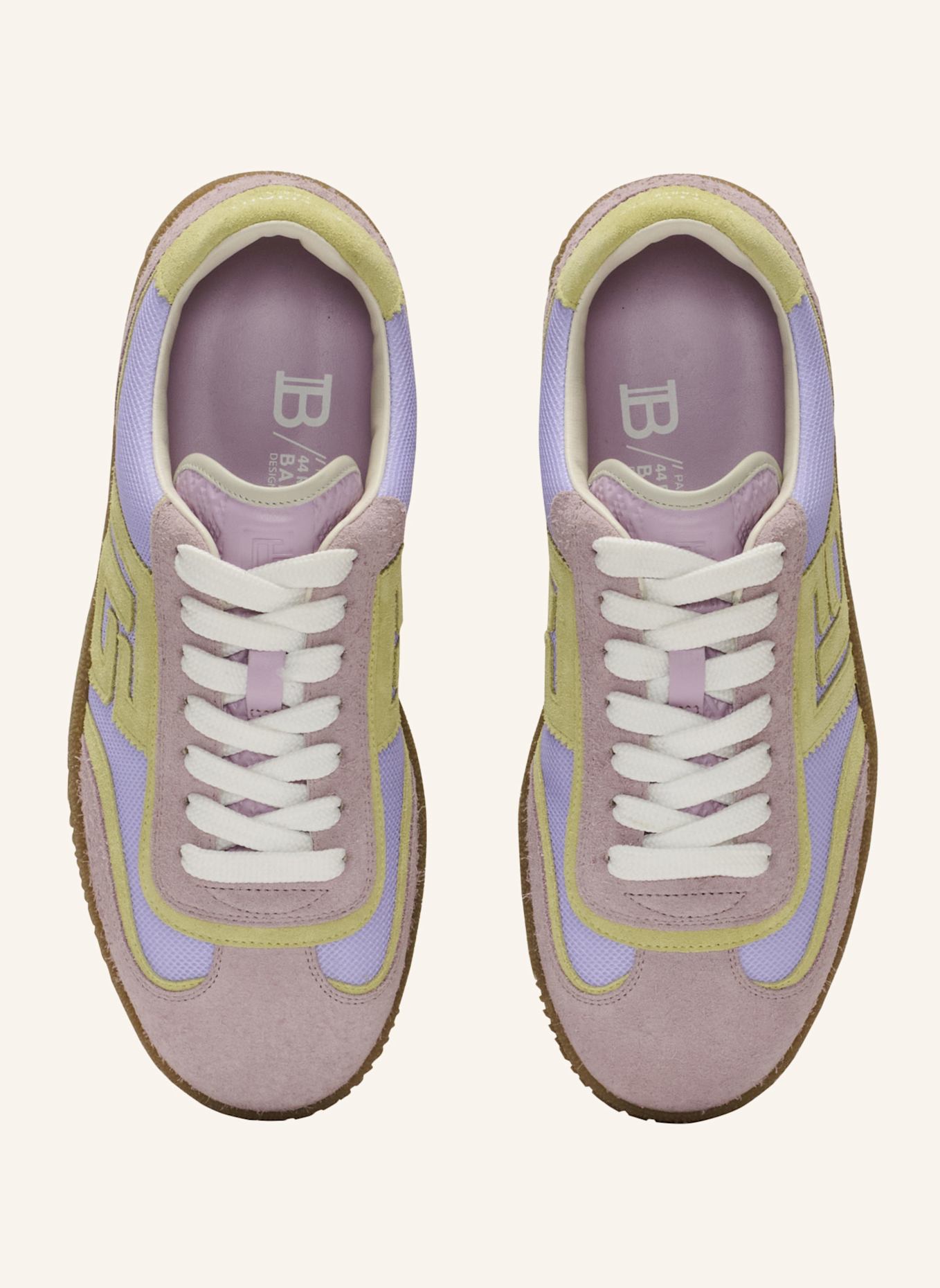 BALMAIN Sneakers Balmain Swan aus Wildleder und Mesh: LILA