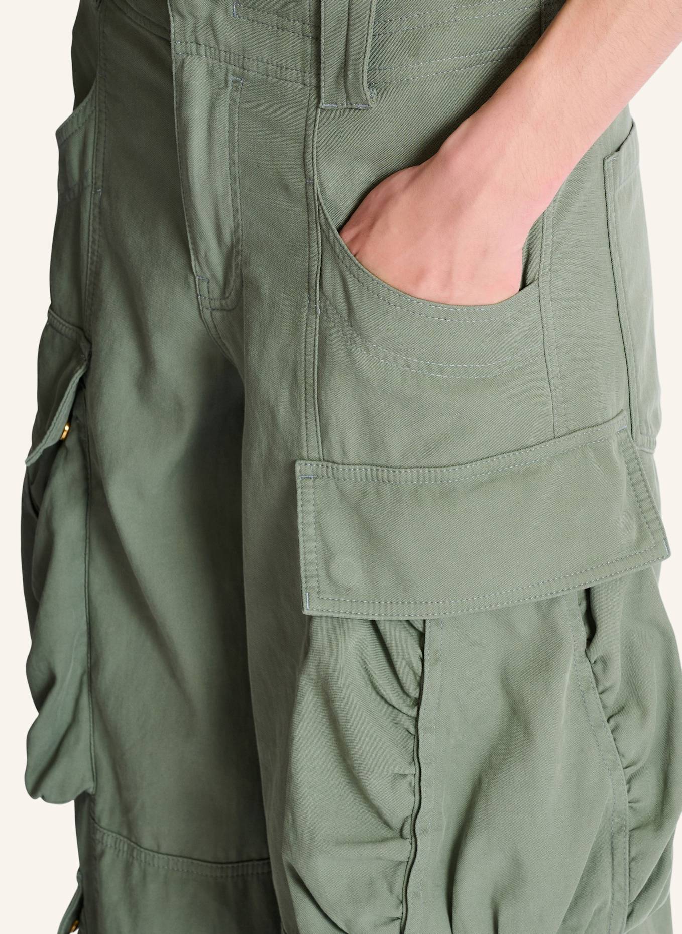 BALMAIN Cargohose aus Baumwolle: GRÜN