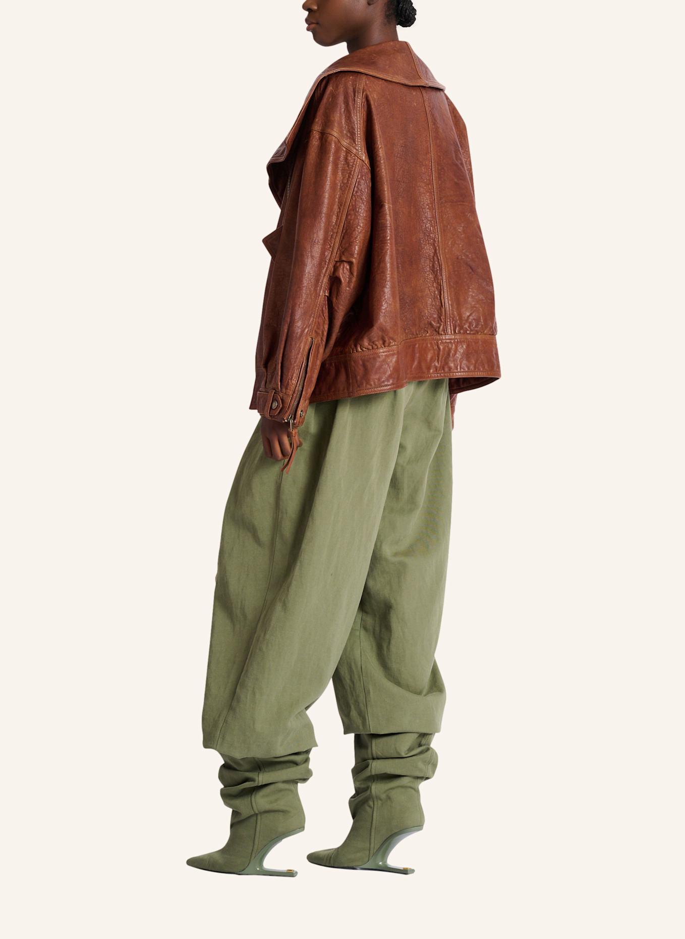 BALMAIN Bomberjacke aus Lammleder: BRAUN