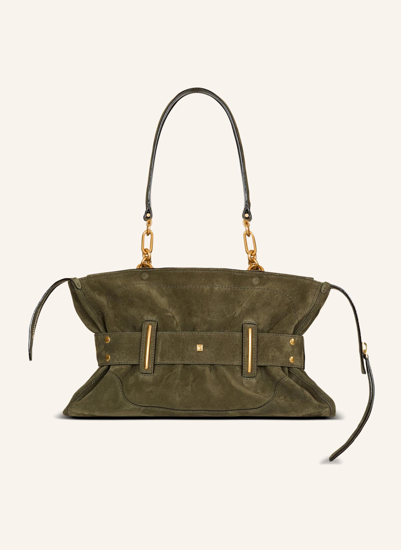 BALMAIN Tasche Anthem aus Wildleder: GRÜN