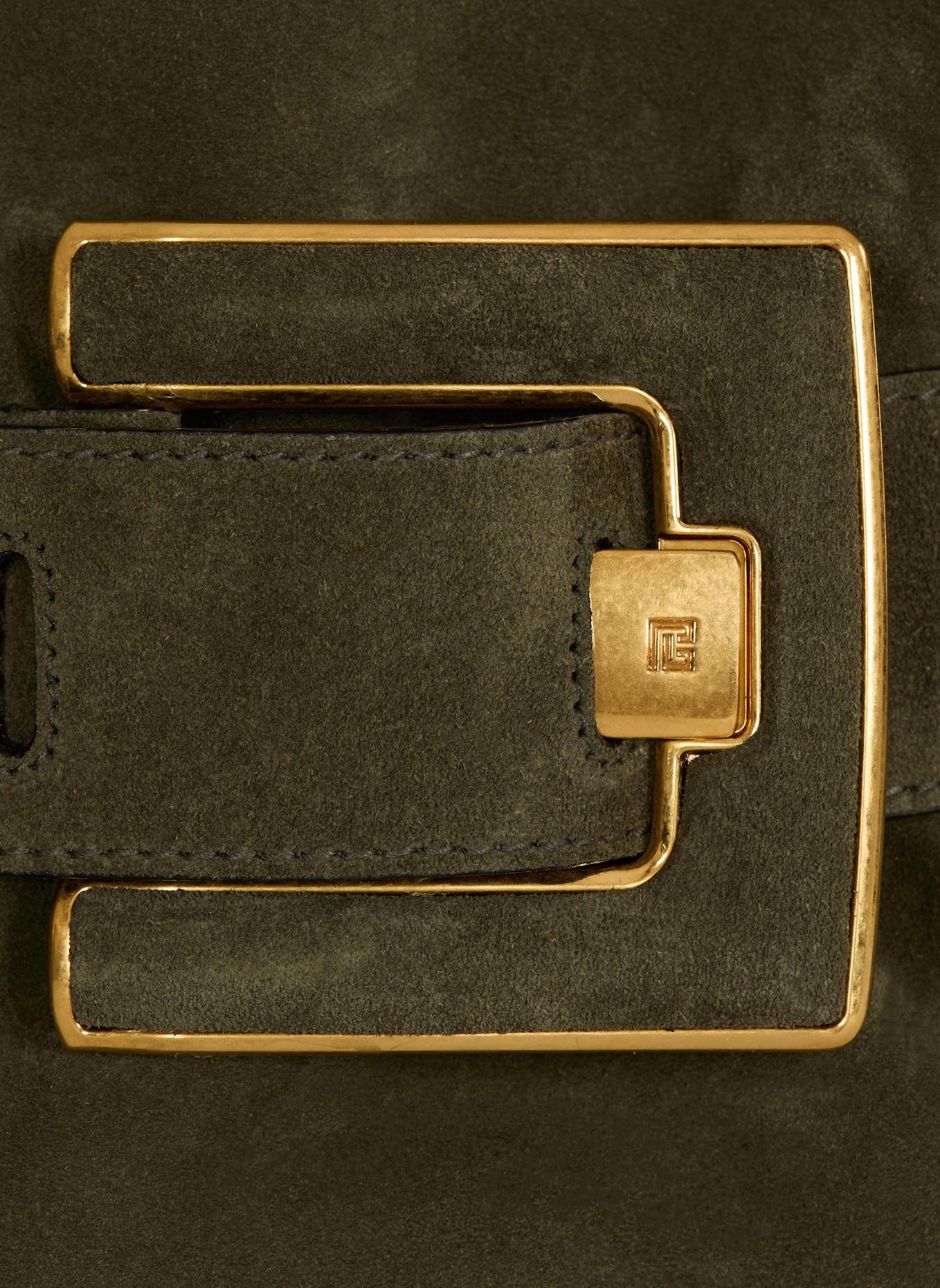 BALMAIN Tasche Anthem aus Wildleder: GRÜN